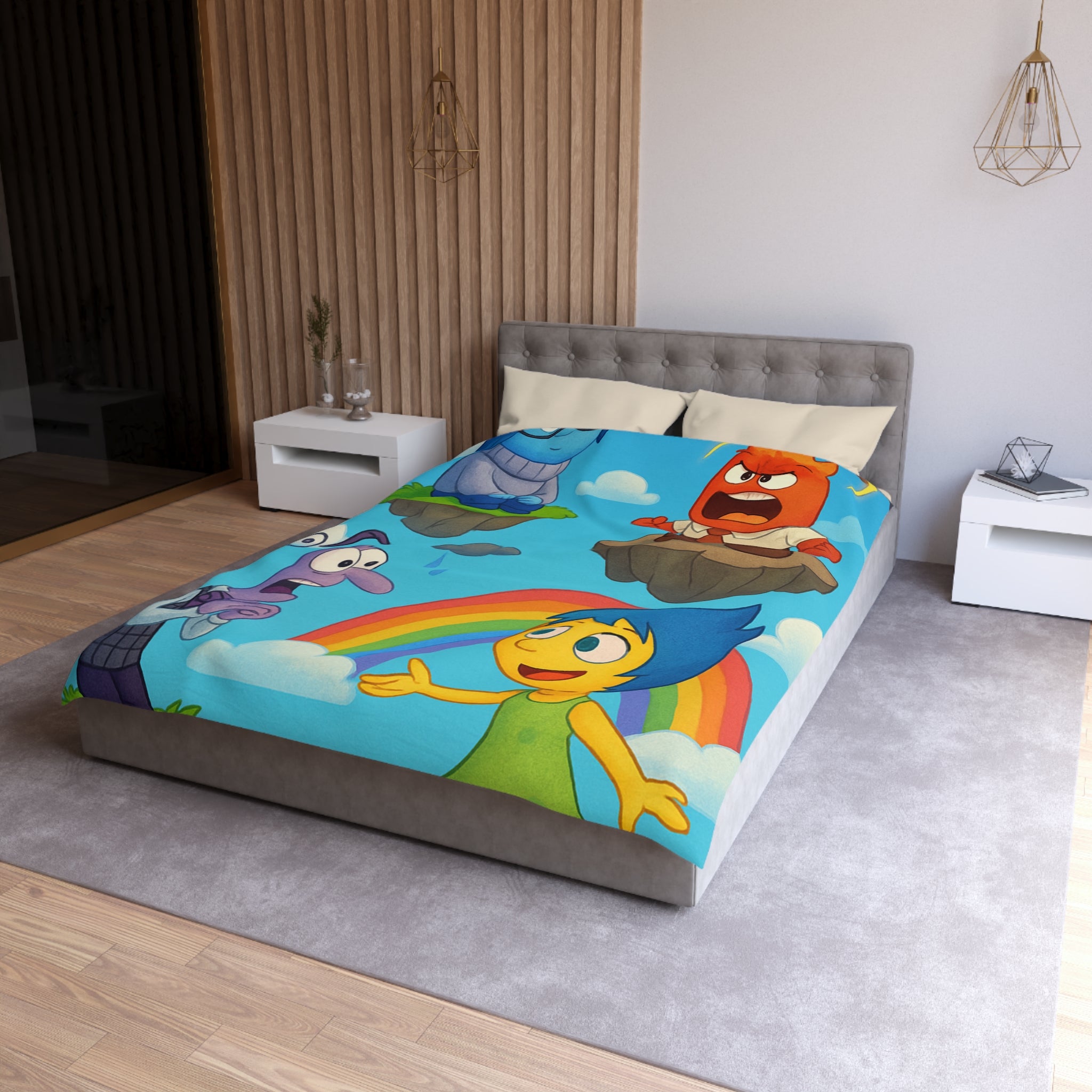 Housse de Couette Microfibre Illustration Unique Design Moderne Décoration Intérieure Raffinée