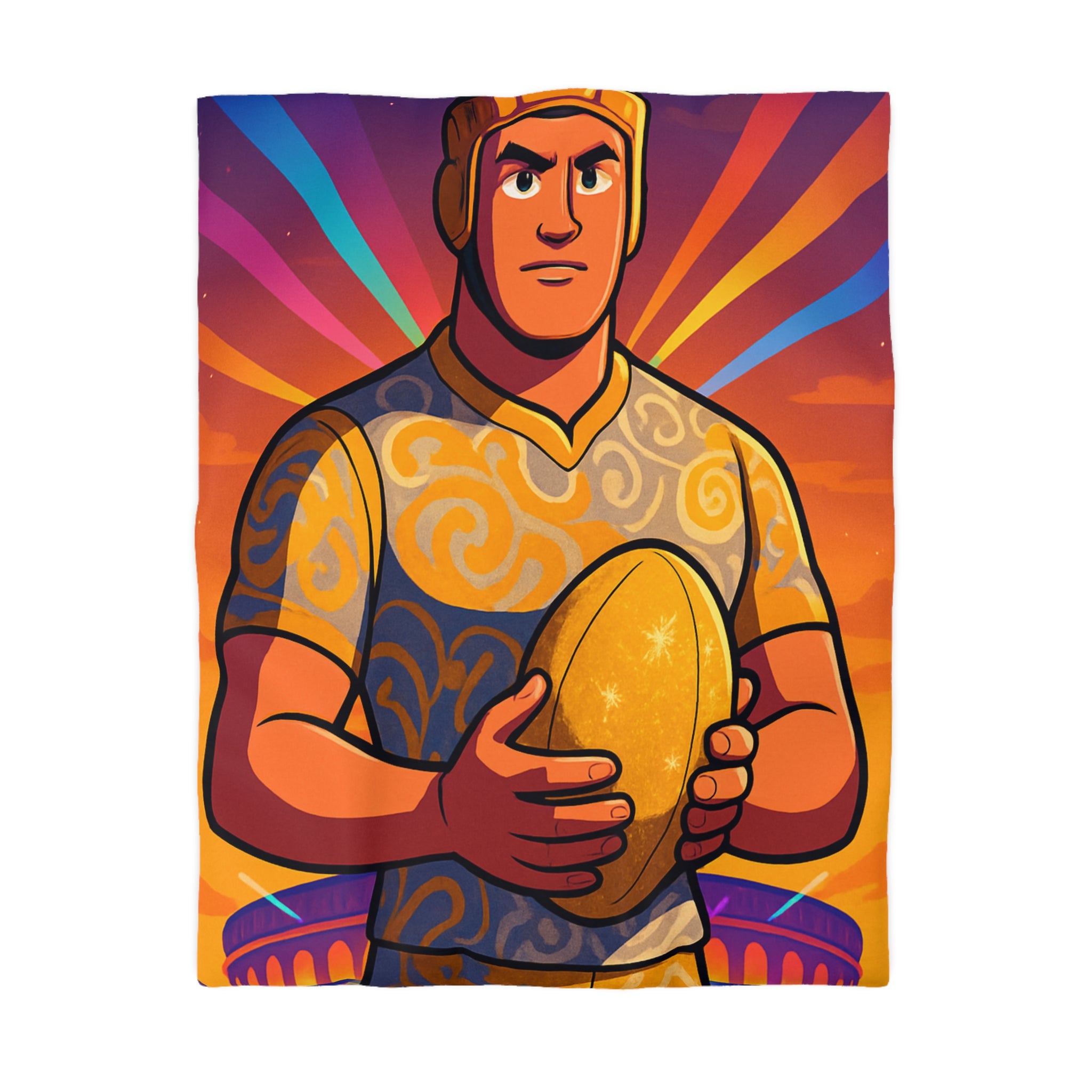 Housse de Couette Microfibre Illustration Unique Design Moderne Décoration Intérieure Raffinée