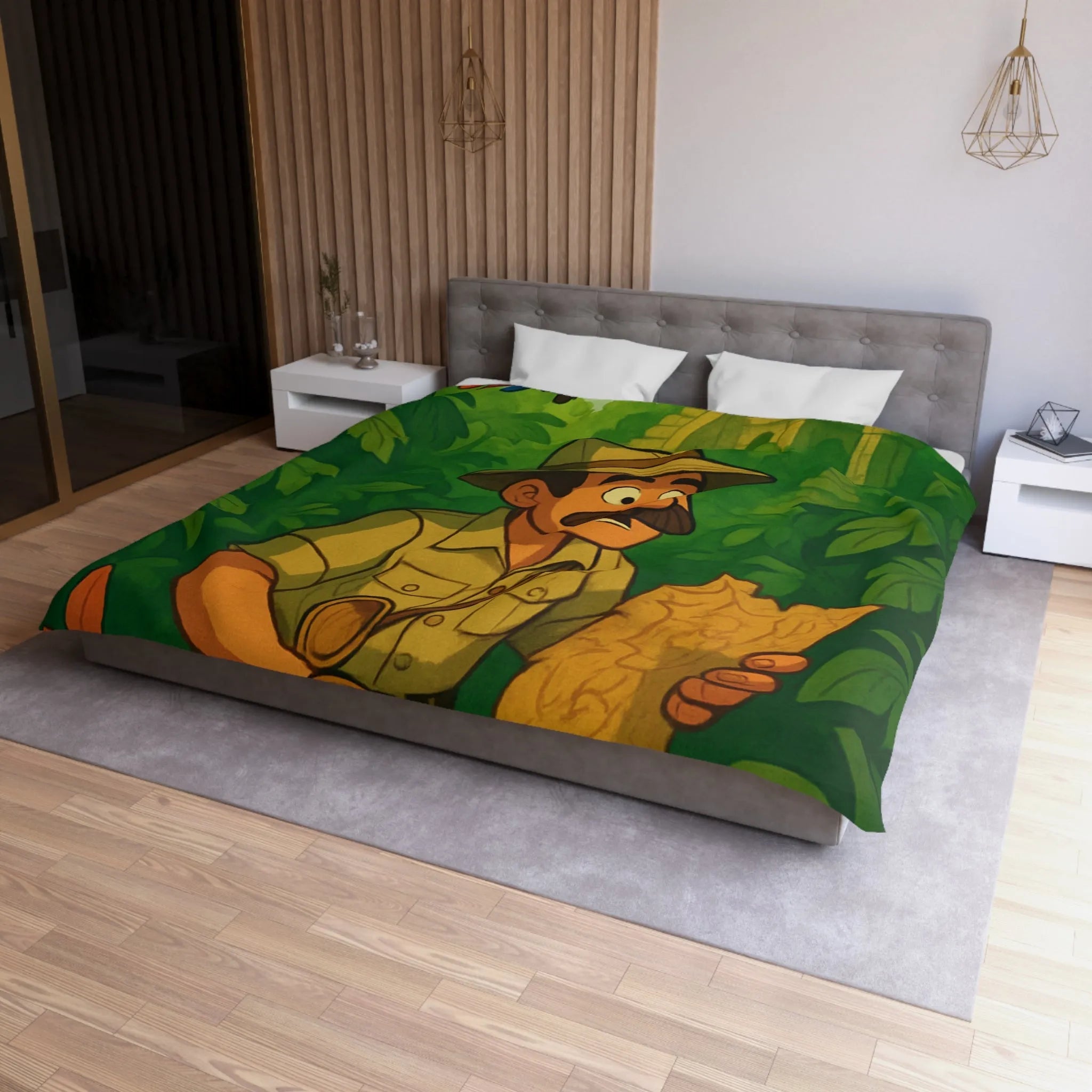 Décorez votre chambre avec une housse de couette aventure jungle et perroquet vibrant