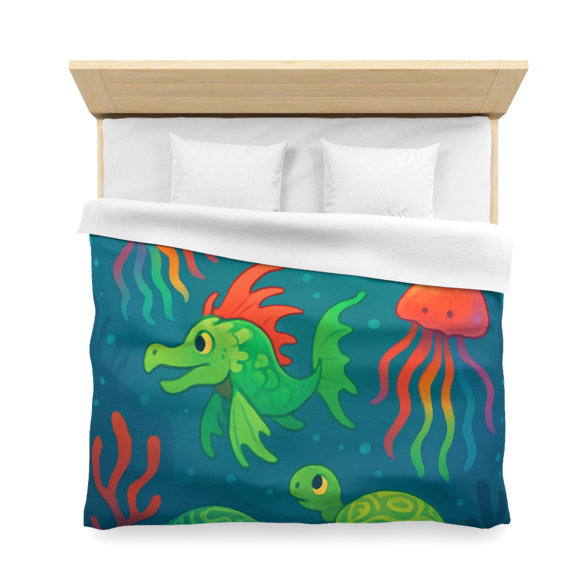 Housse de Couette Microfibre Illustration Unique Design Moderne Décoration Intérieure Raffinée