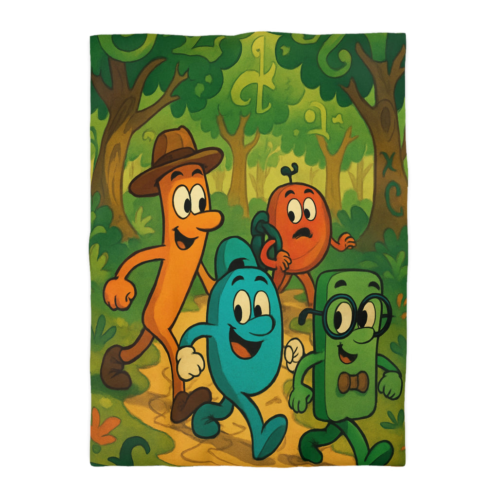 Housse de Couette Microfibre Motif Créatif Original Style Contemporain Chambre Élégante