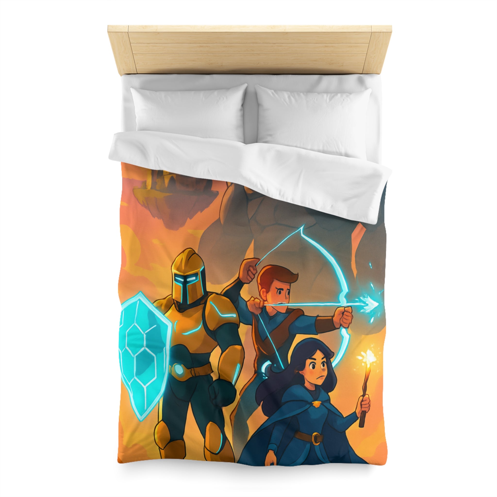 Housse de Couette Microfibre Illustration Unique Design Moderne Décoration Intérieure Raffinée