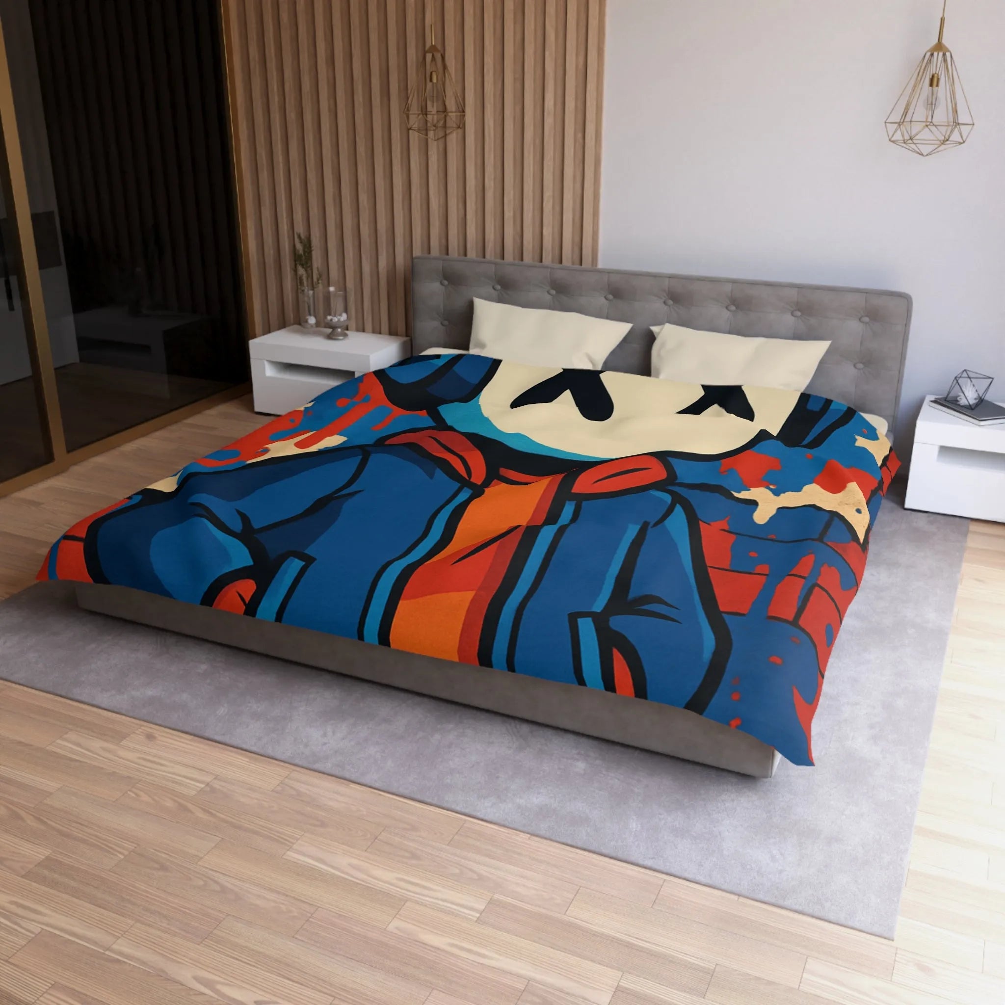 Housse de Couette Microfibre Création Artistique Moderne Design Exclusif Décoration Chambre