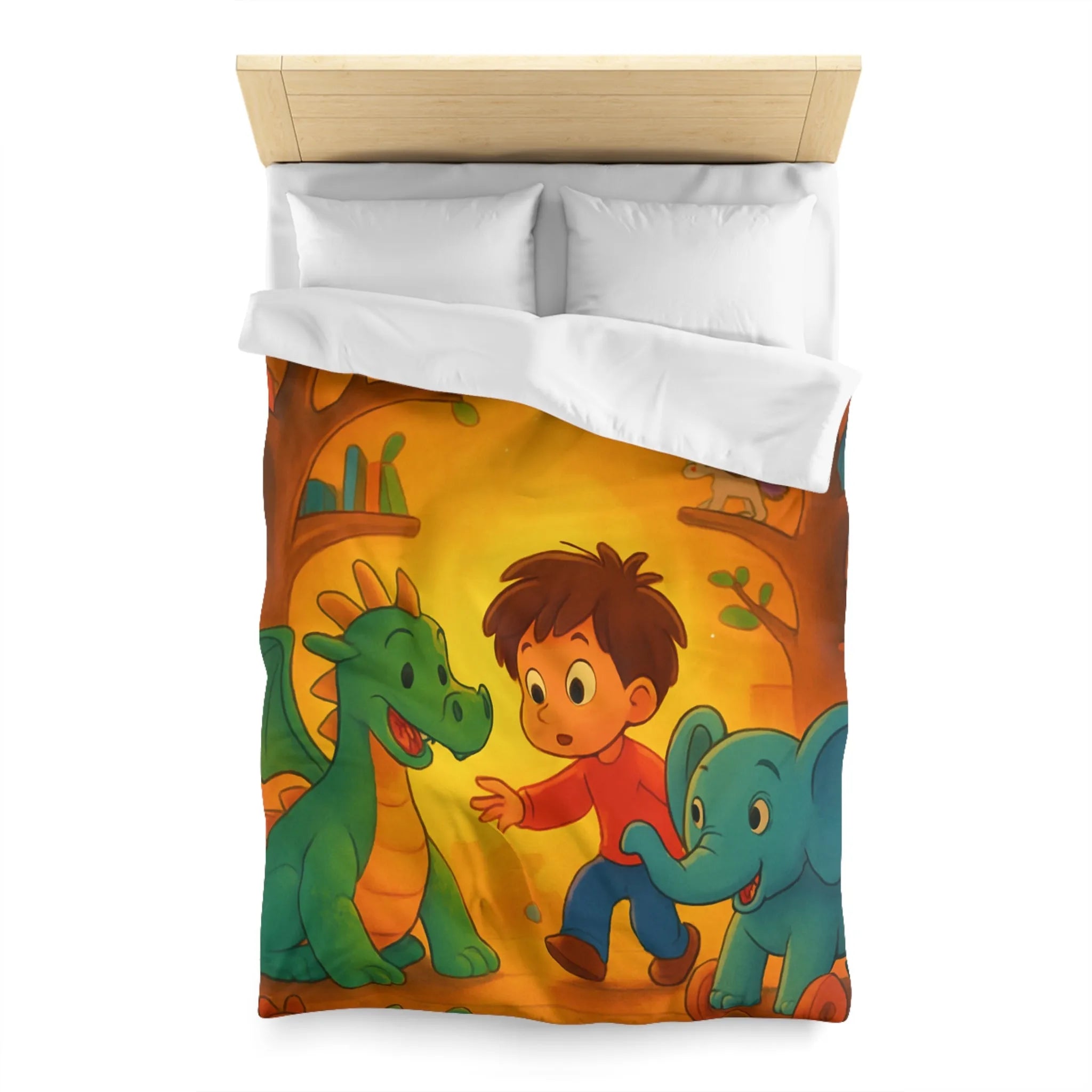 Housse de Couette Microfibre Art Graphique Contemporain Style Décoratif Chambre Tendance