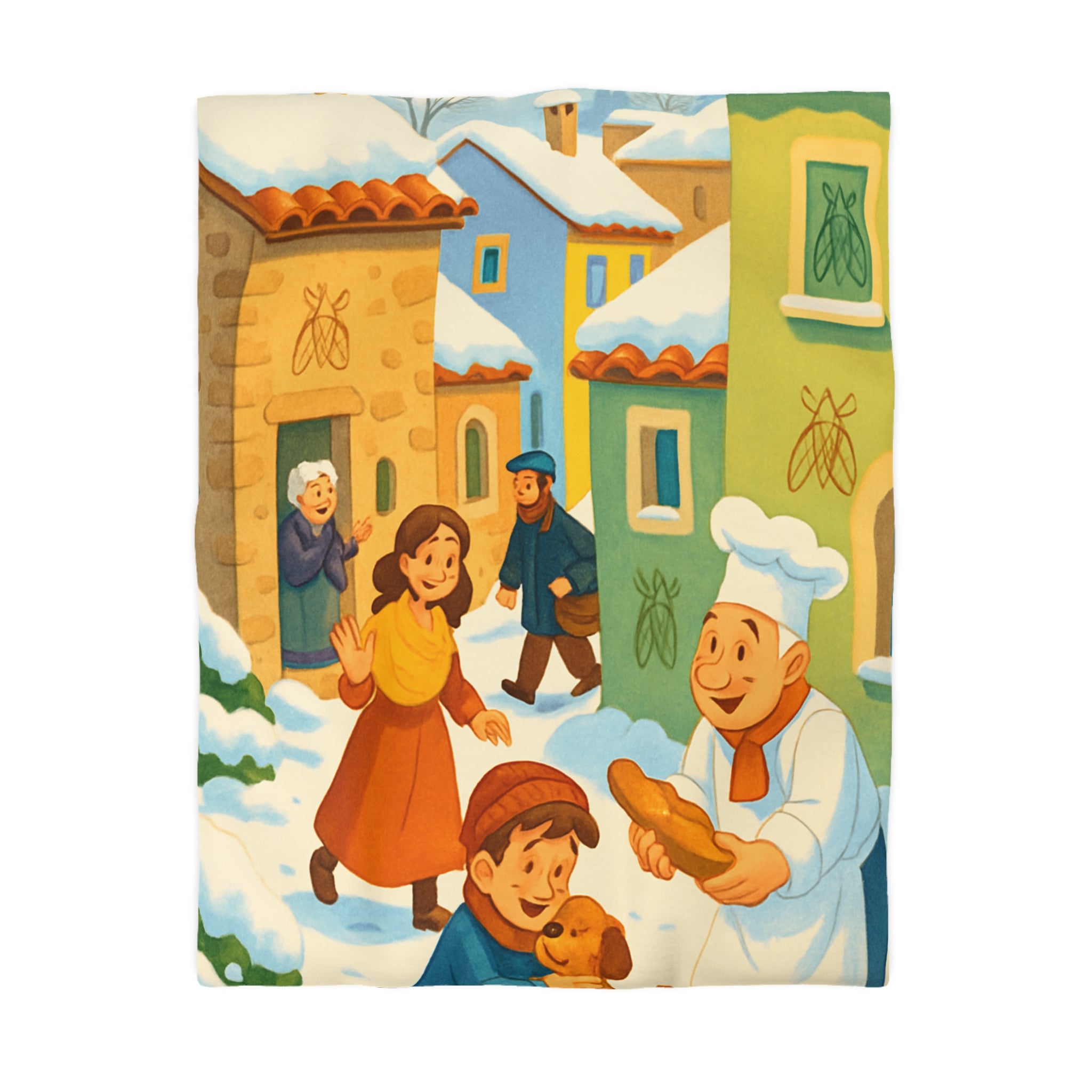 Housse de Couette Microfibre Design Artistique Moderne Décoration Chambre Confort Premium