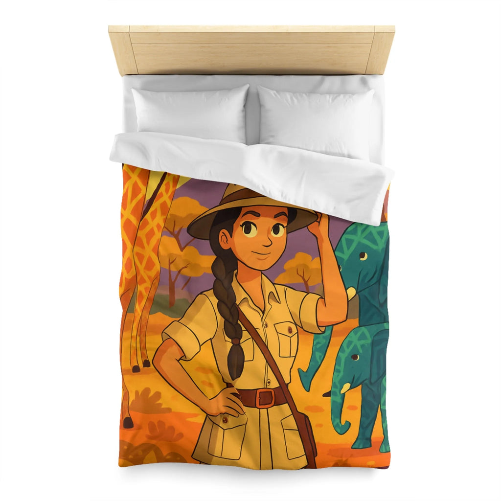 Housse de Couette Microfibre Art Graphique Contemporain Style Décoratif Chambre Tendance