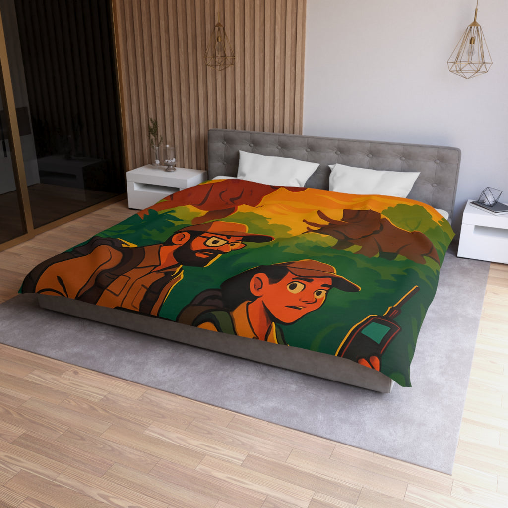 Housse de Couette Microfibre Illustration Unique Design Moderne Décoration Intérieure Raffinée