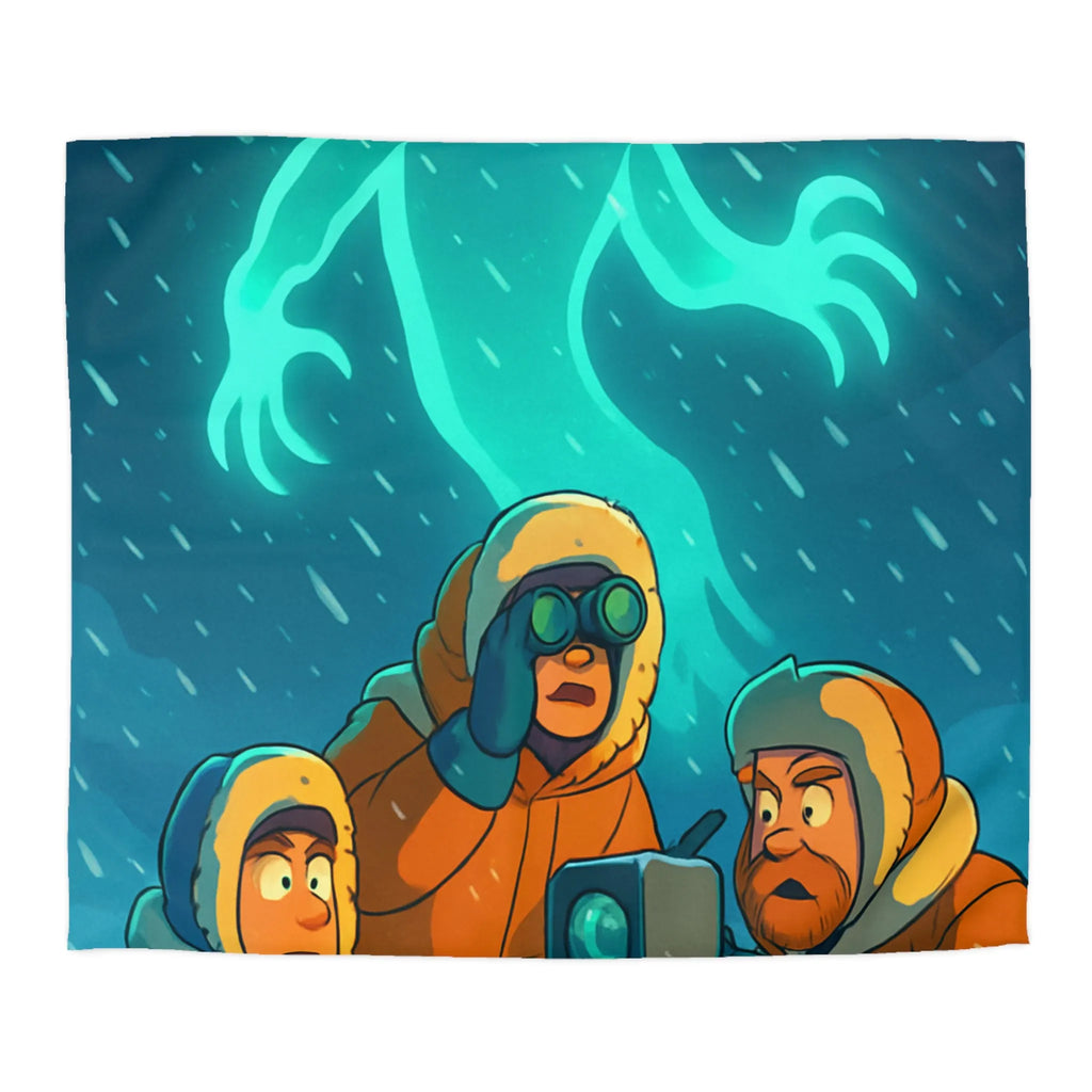 Explorez l'aventure arctique avec trois explorateurs et un mystérieux fantôme lumineux