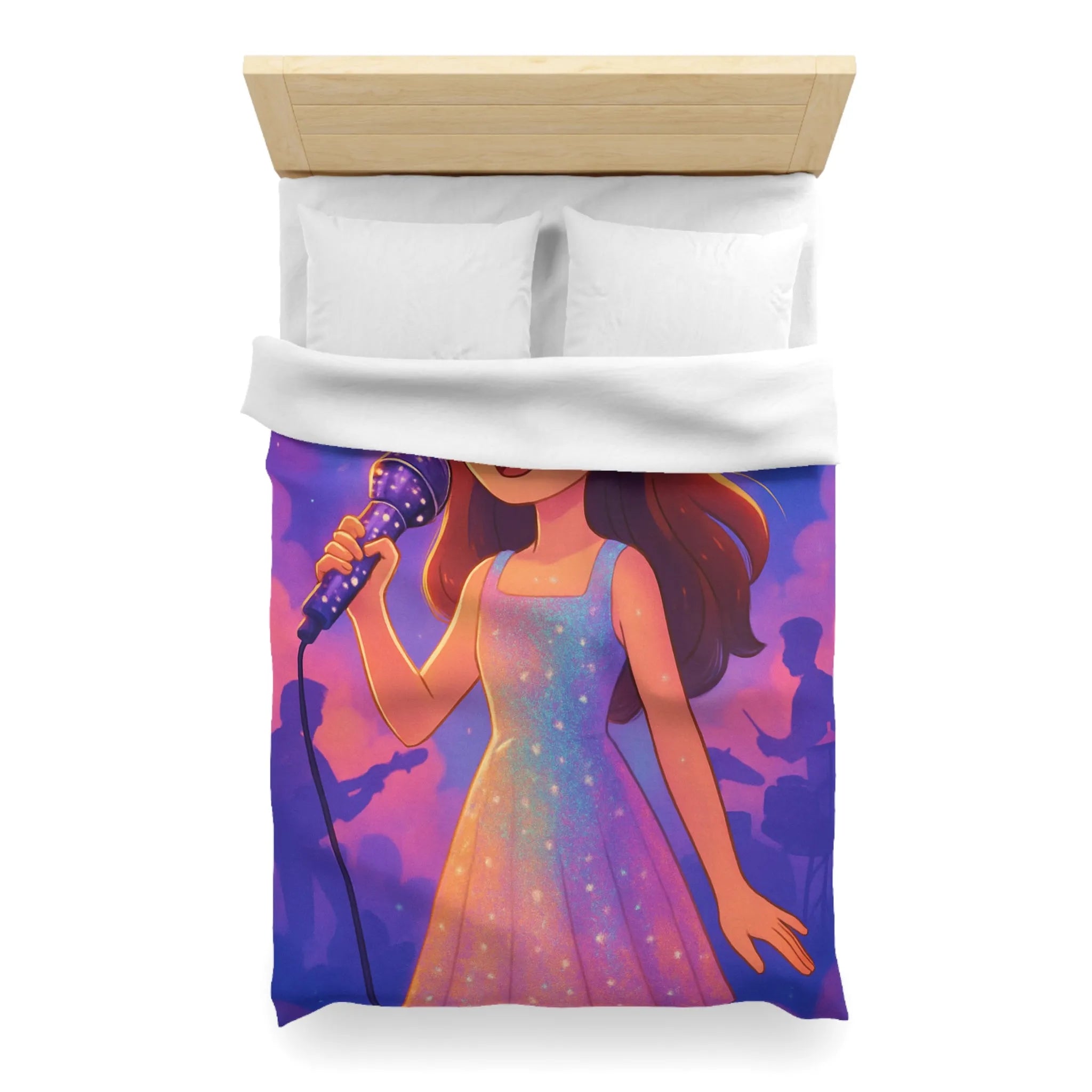 Housse de couette colorée pour chambre d’enfant, ambiance concert amusant et joyeux