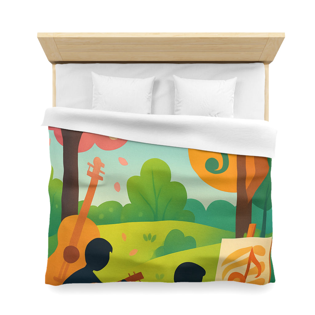 Housse de Couette Microfibre Design Artistique Moderne Décoration Chambre Confort Premium