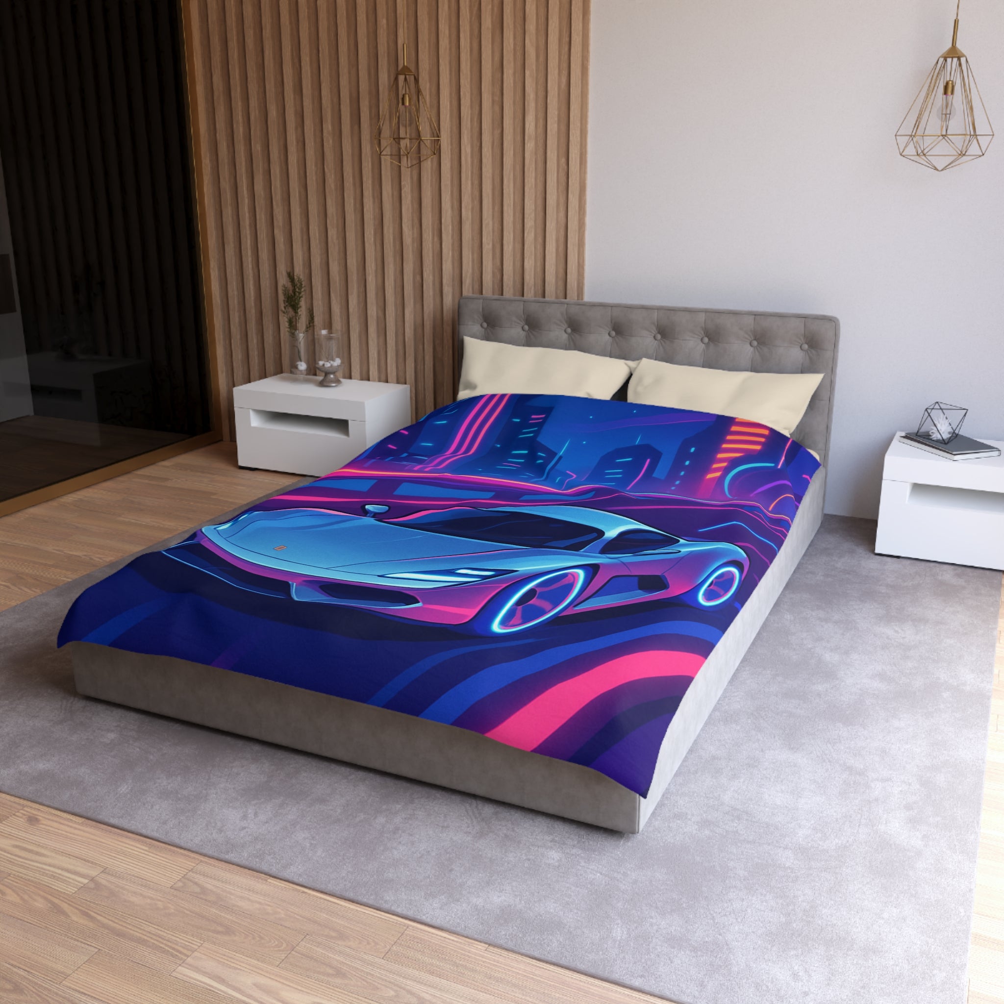 Housse de Couette Microfibre Design Artistique Moderne Décoration Chambre Confort Premium