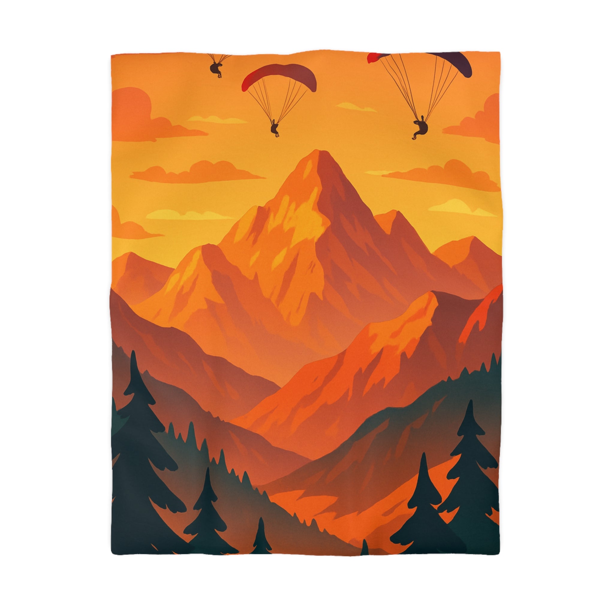 Housse de Couette Microfibre Design Artistique Moderne Décoration Chambre Confort Premium