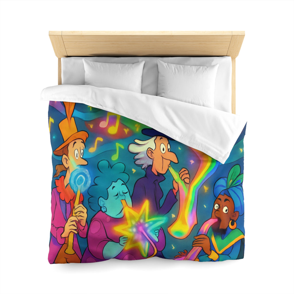 Housse de Couette Microfibre Design Artistique Moderne Décoration Chambre Confort Premium