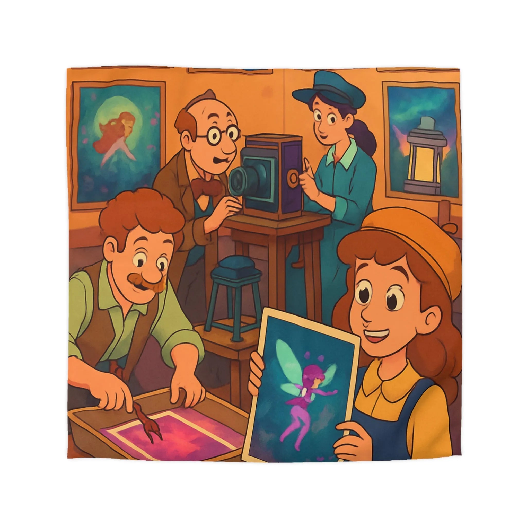 Housse de Couette Microfibre Art Graphique Contemporain Style Décoratif Chambre Tendance