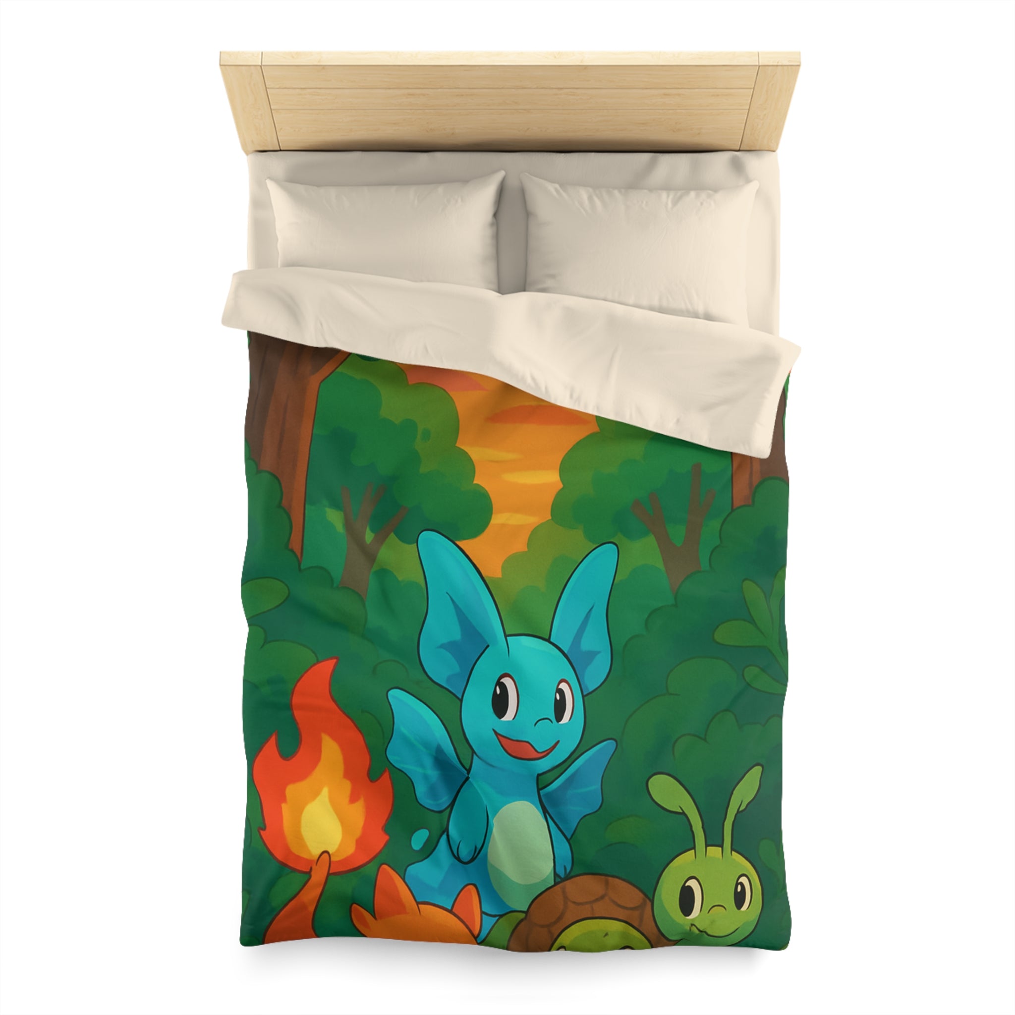 Housse de Couette Microfibre Illustration Unique Design Moderne Décoration Intérieure Raffinée