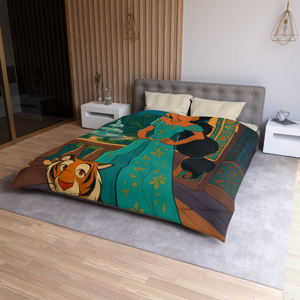 Housse de Couette Microfibre Motif Créatif Original Style Contemporain Chambre Élégante