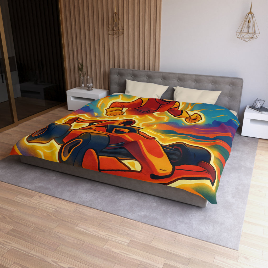 Housse de Couette Microfibre Design Artistique Moderne Décoration Chambre Confort Premium