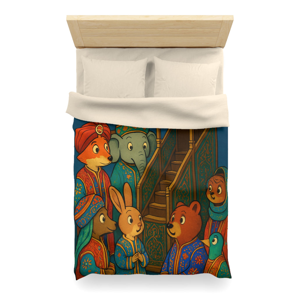 Housse de Couette Microfibre Design Artistique Moderne Décoration Chambre Confort Premium