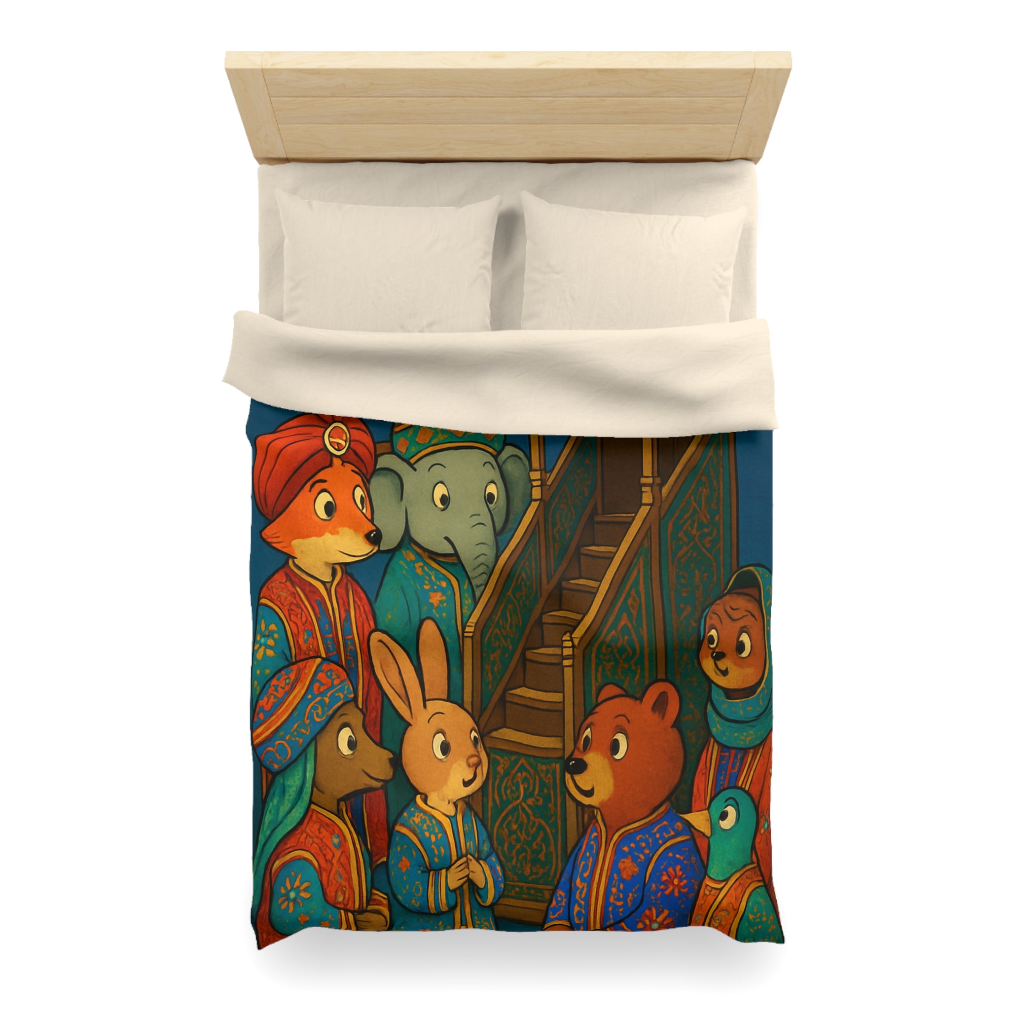 Housse de Couette Microfibre Design Artistique Moderne Décoration Chambre Confort Premium