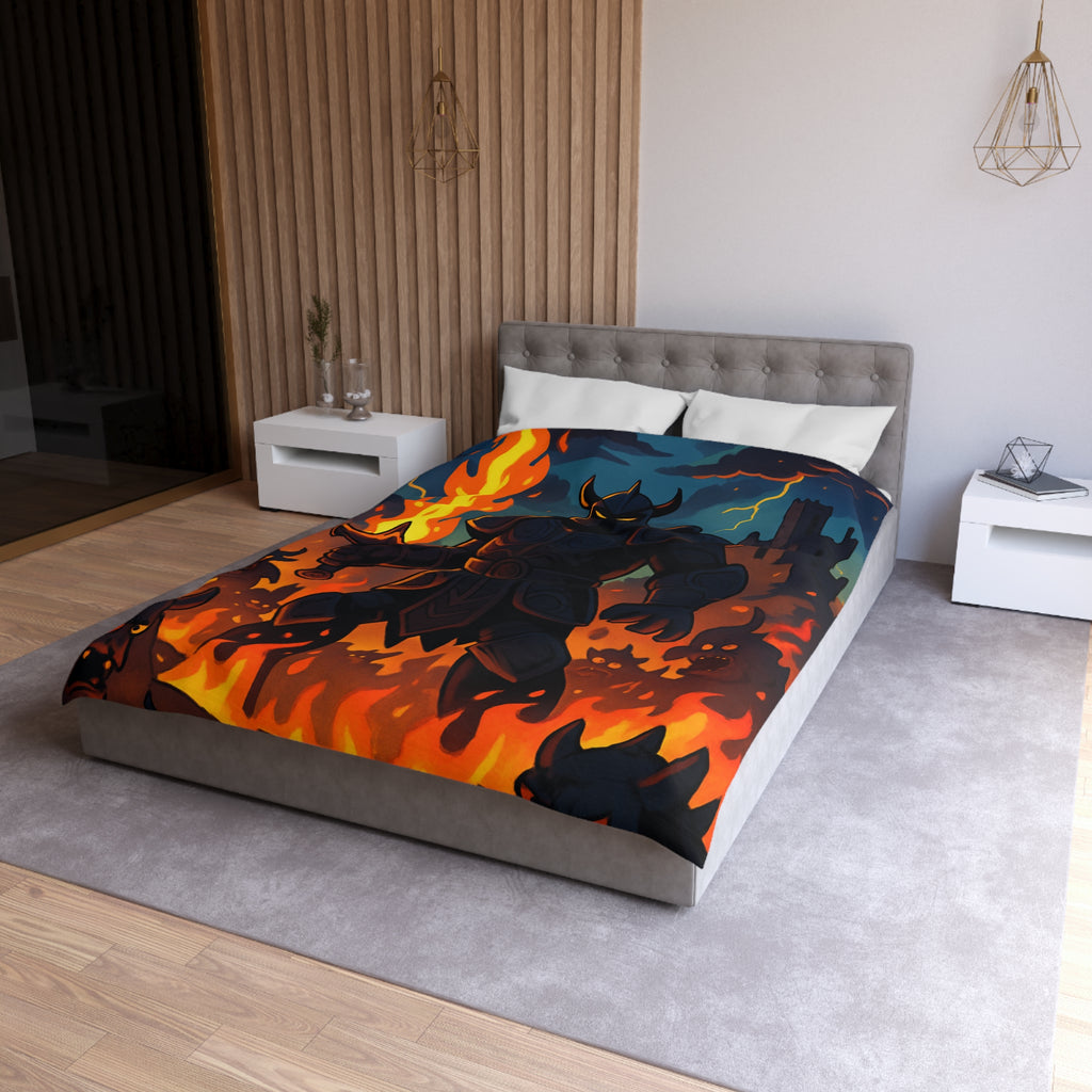 Housse de Couette Microfibre Motif Créatif Original Style Contemporain Chambre Élégante