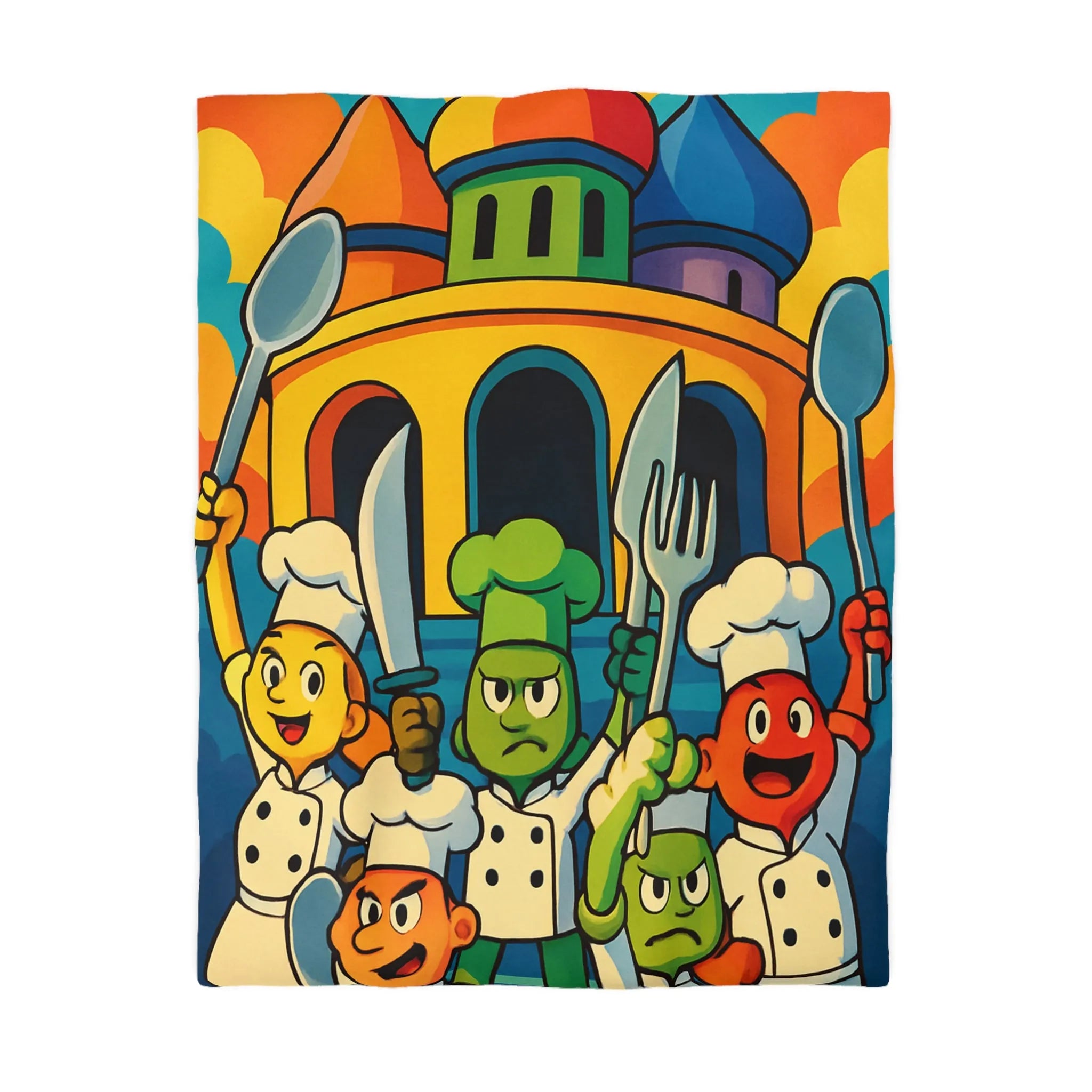 Housse de Couette Microfibre Art Graphique Contemporain Style Décoratif Chambre Tendance