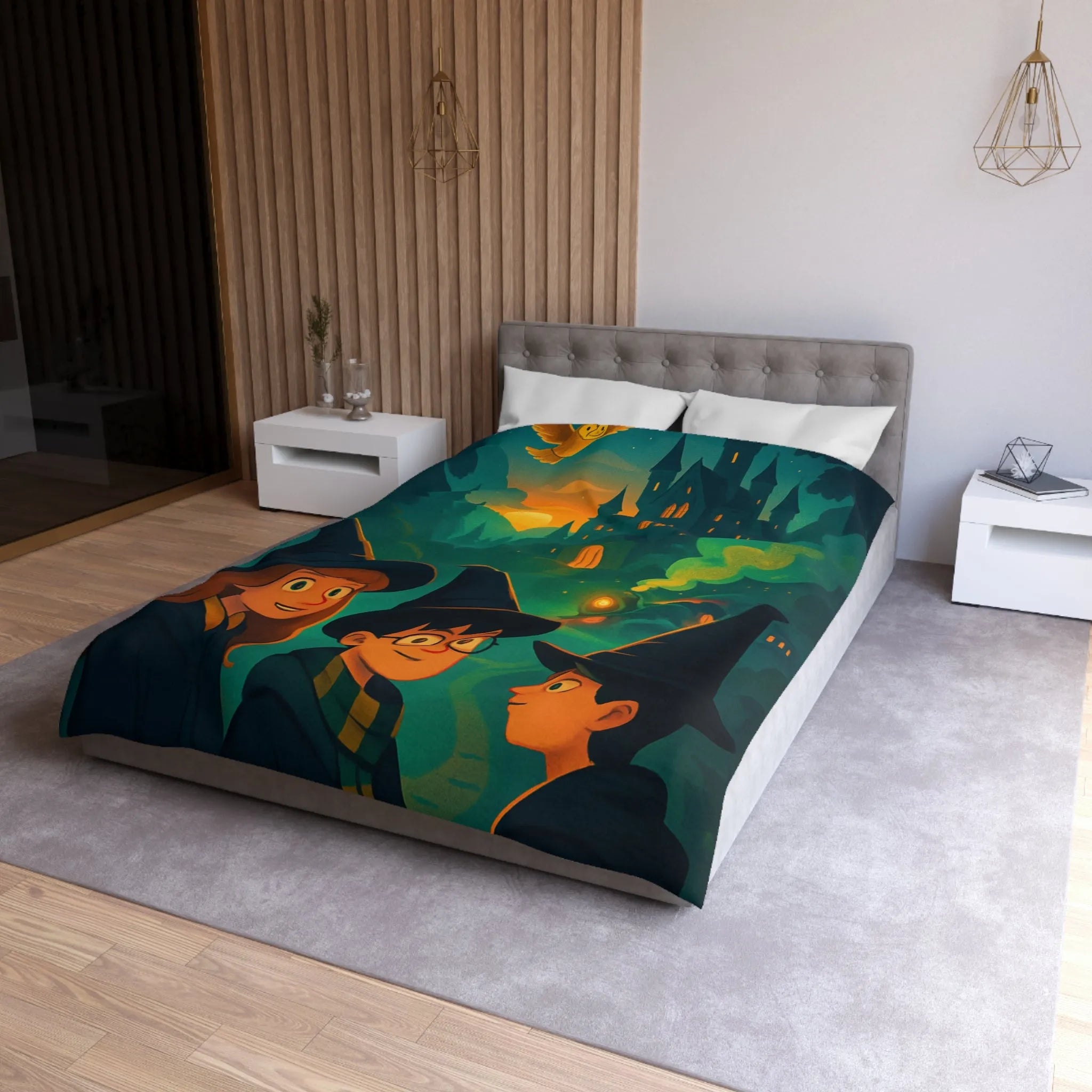 Explorez l'univers magique des sorciers avec une housse de couette mystérieuse et captivante