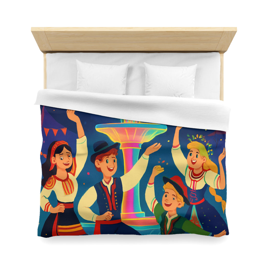 Housse de Couette Microfibre Illustration Unique Design Moderne Décoration Intérieure Raffinée