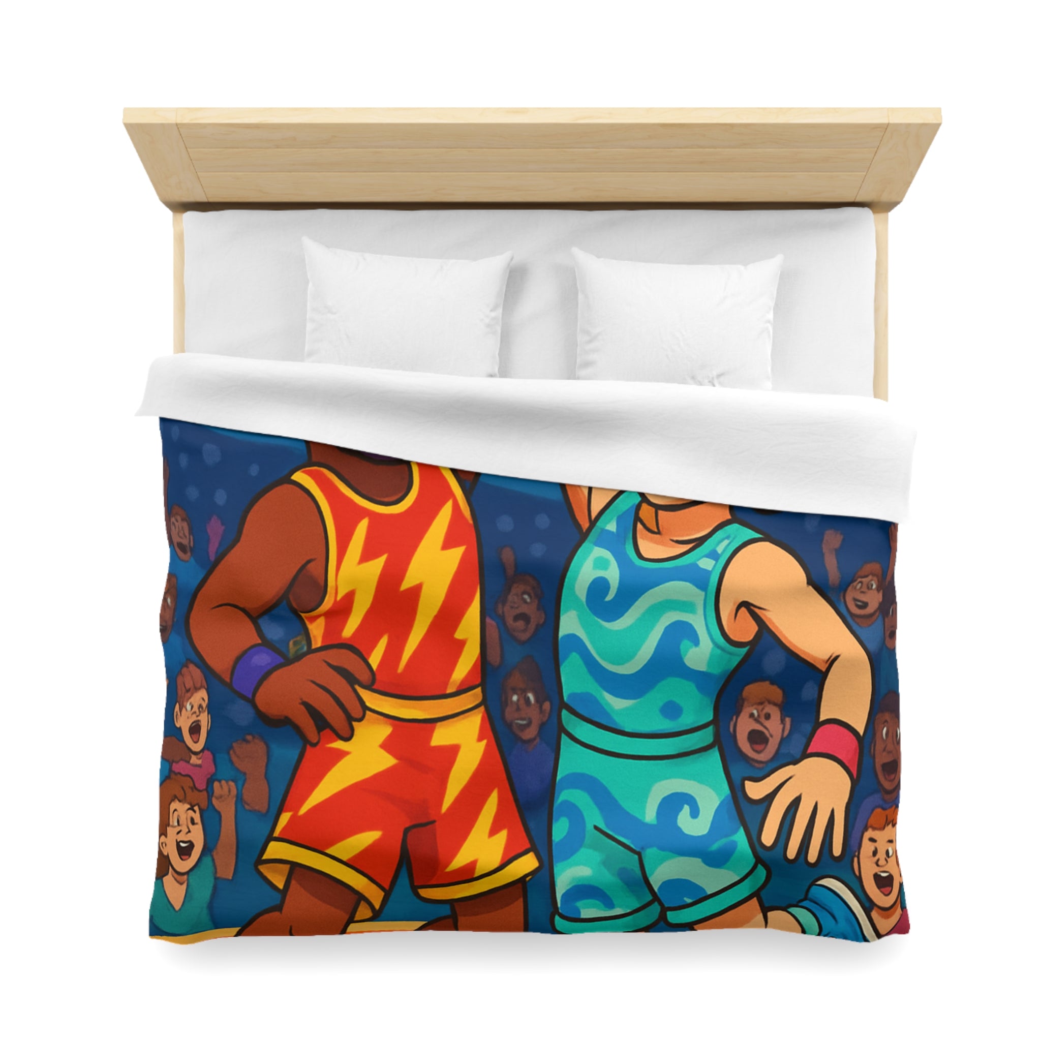 Housse de Couette Microfibre Illustration Unique Design Moderne Décoration Intérieure Raffinée