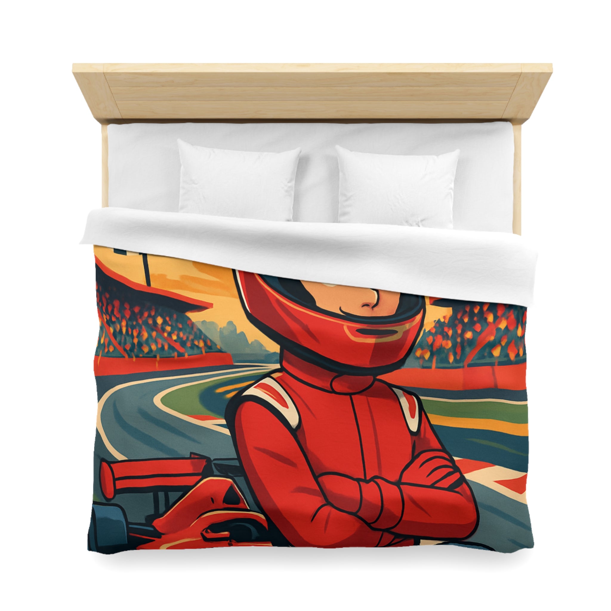 Housse de Couette Microfibre Illustration Unique Design Moderne Décoration Intérieure Raffinée