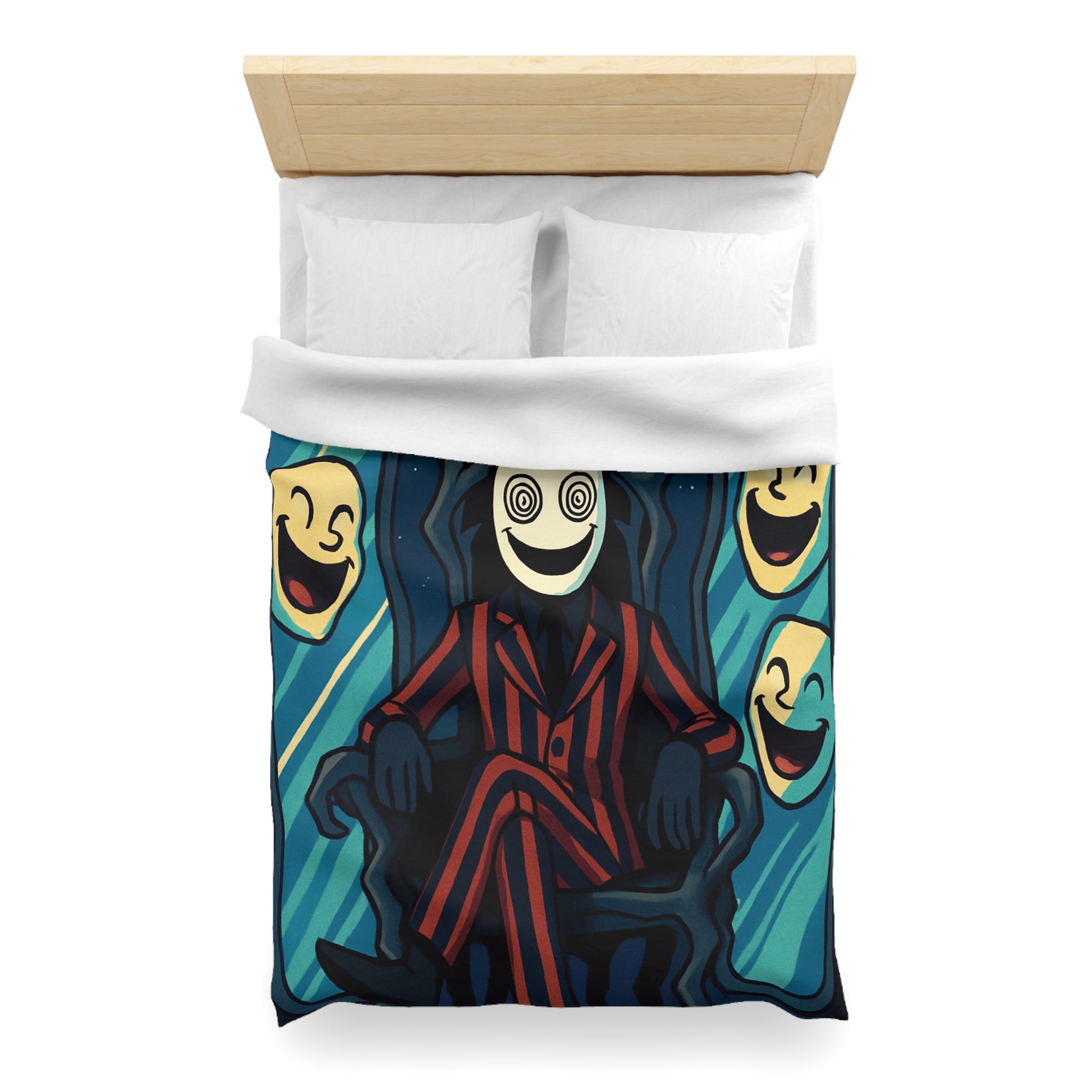 Housse de Couette Microfibre Design Artistique Moderne Décoration Chambre Confort Premium