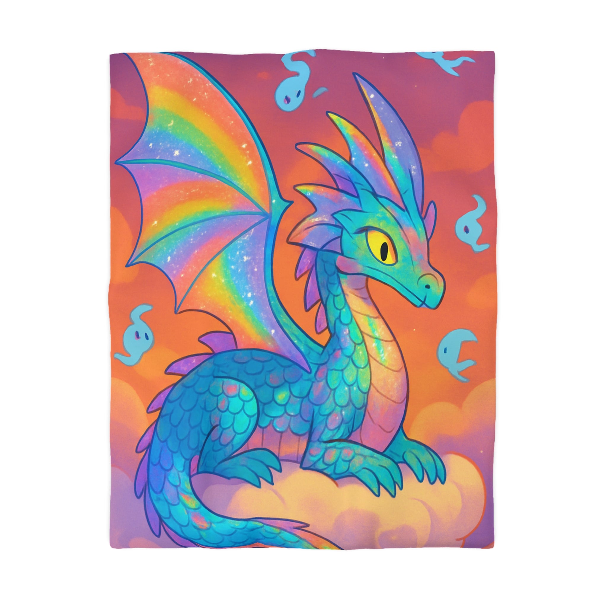 Housse de Couette Microfibre Illustration Unique Design Moderne Décoration Intérieure Raffinée