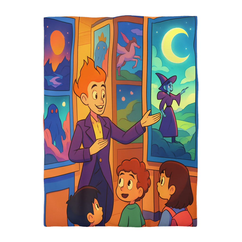 Housse de Couette Microfibre Motif Créatif Original Style Contemporain Chambre Élégante