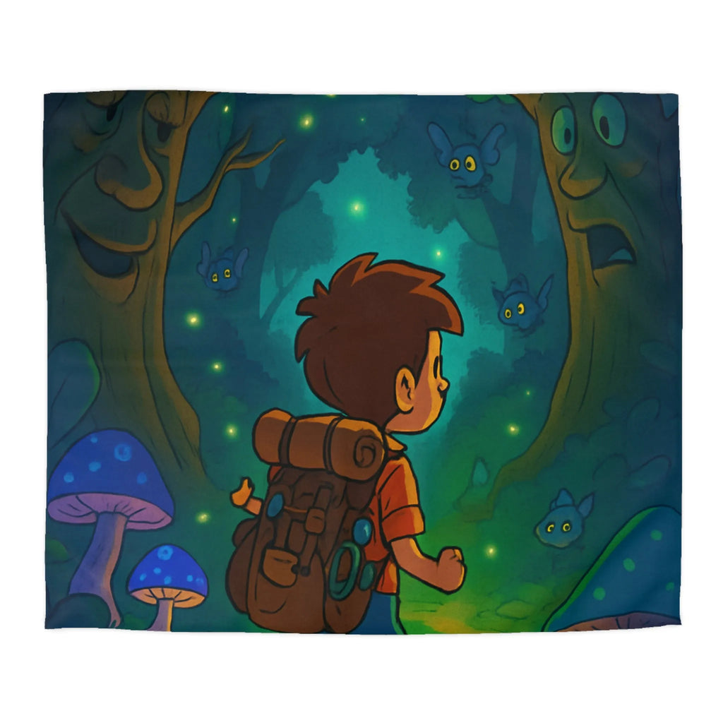 Housse de couette magique avec forêt enchantée lumineuse pour chambre d’enfant rêveuse