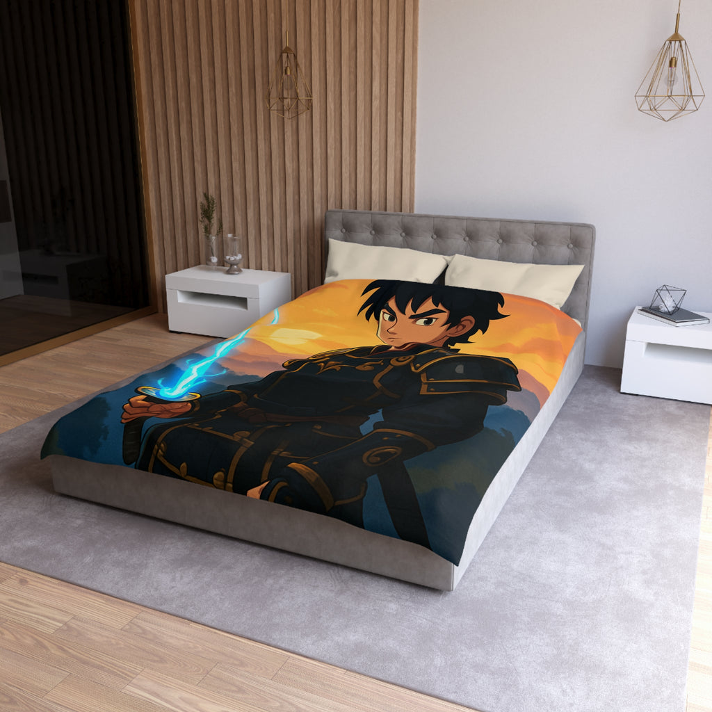 Housse de Couette Microfibre Motif Créatif Original Style Contemporain Chambre Élégante