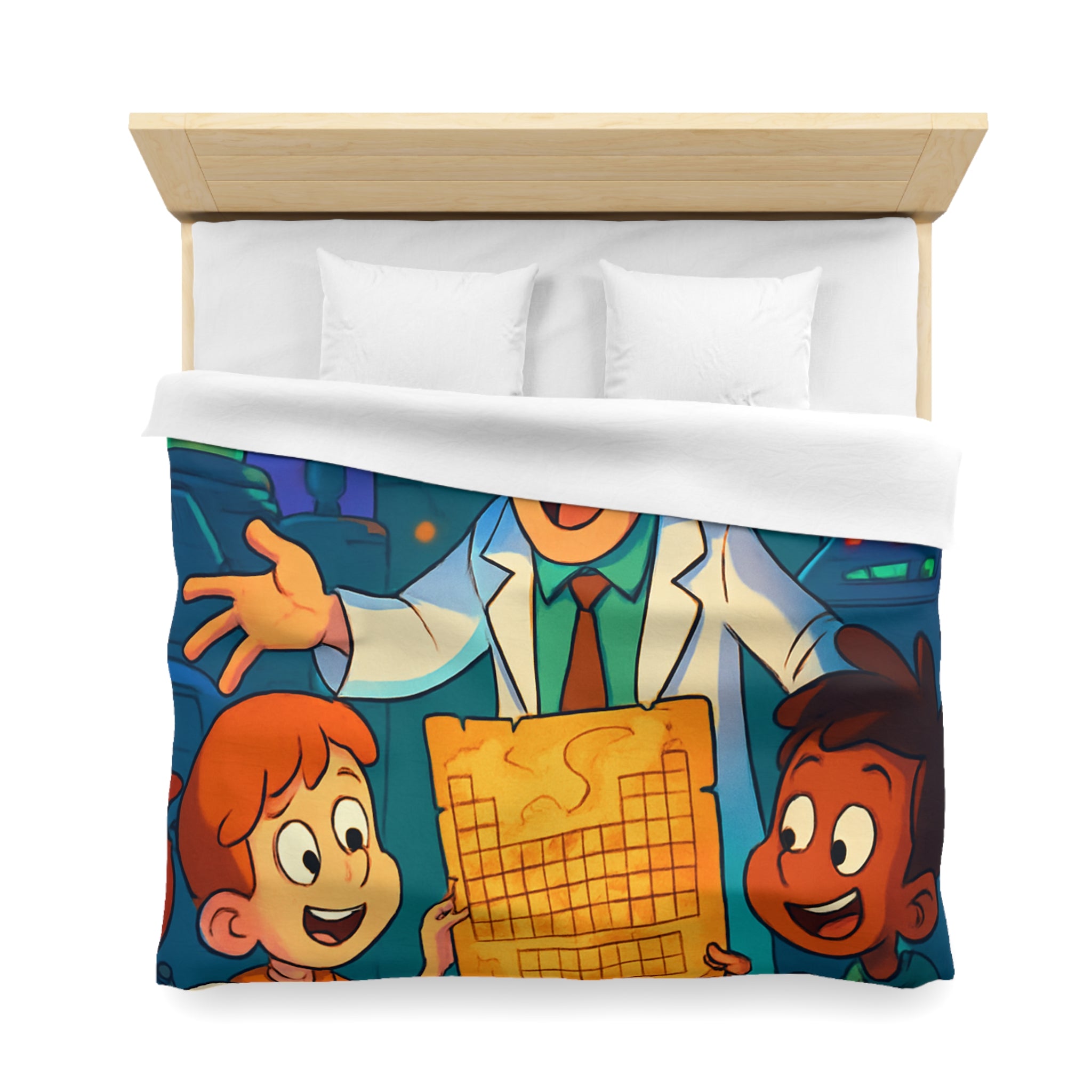 Housse de Couette Microfibre Motif Créatif Original Style Contemporain Chambre Élégante