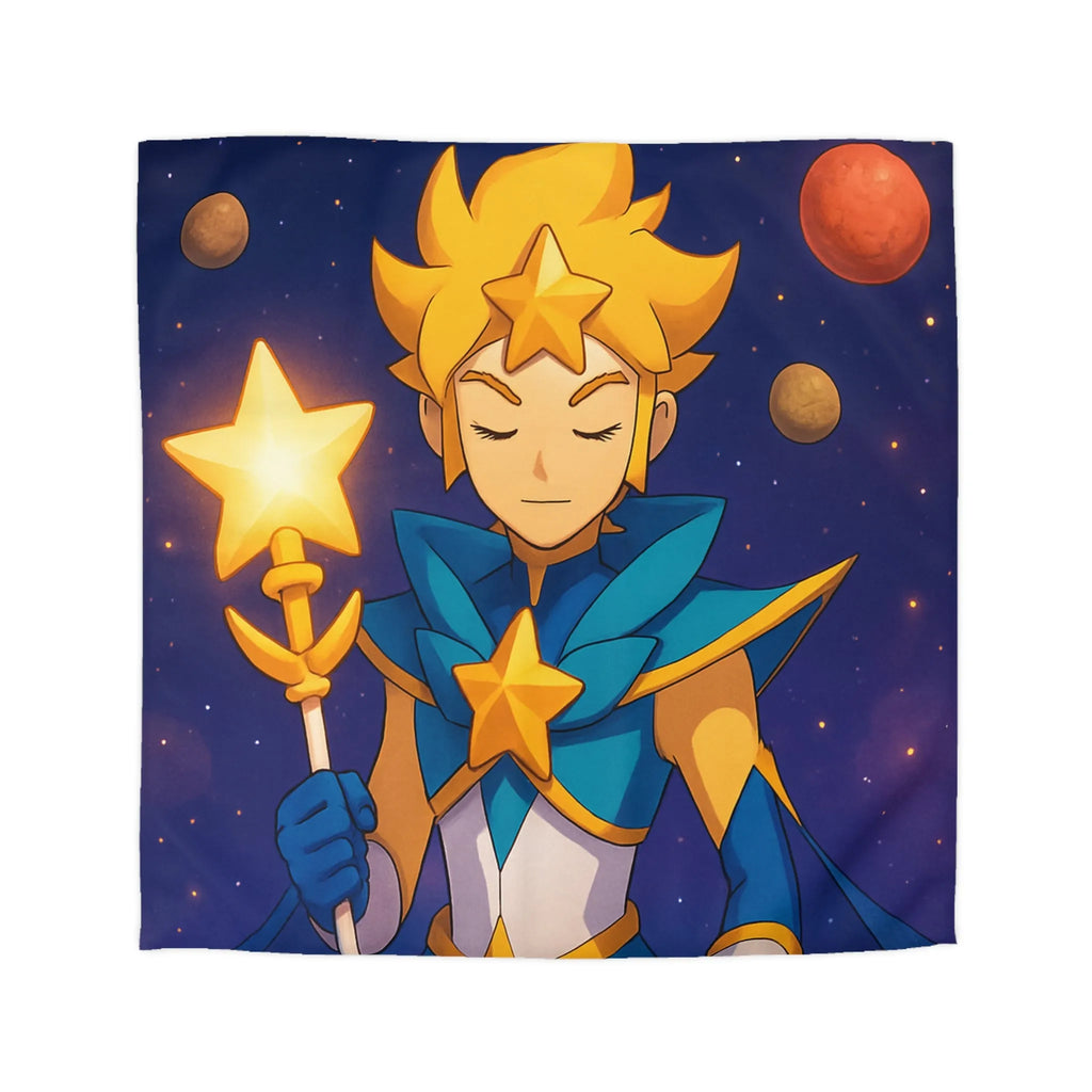 Housse de Couette Fantastique Enfant Personnage Étoilé Avec Planètes Environnantes