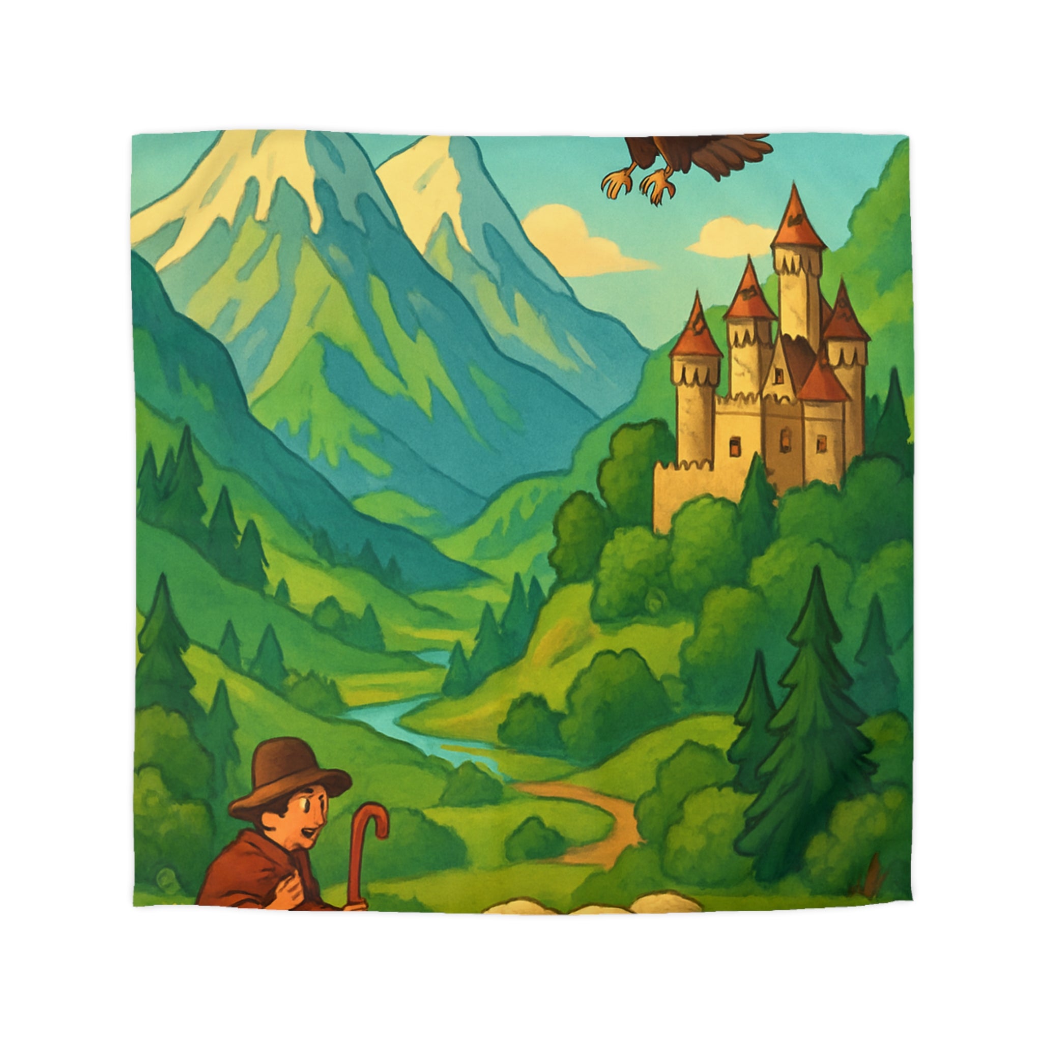 Housse de Couette Microfibre Design Artistique Moderne Décoration Chambre Confort Premium