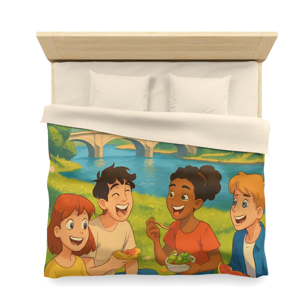 Housse de Couette Microfibre Motif Créatif Original Style Contemporain Chambre Élégante