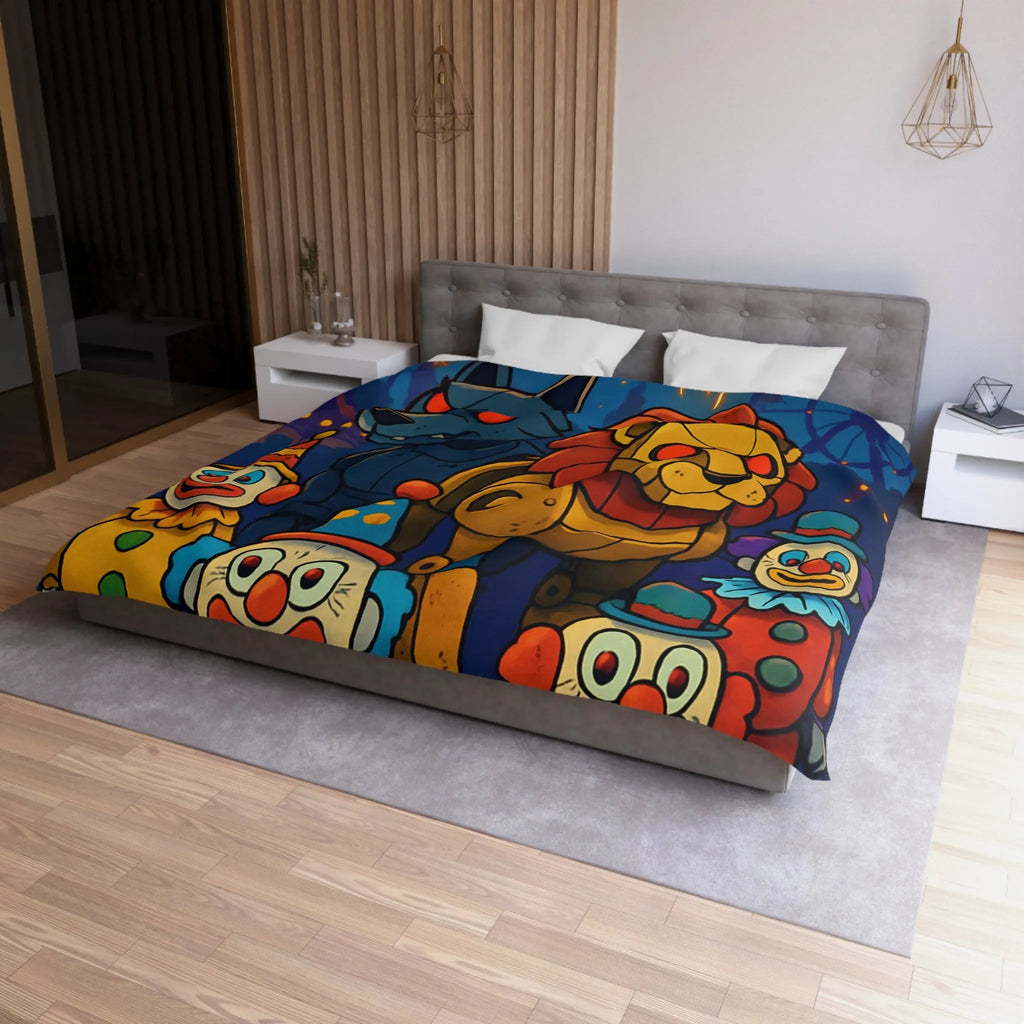 Housse de Couette Microfibre Art Graphique Contemporain Style Décoratif Chambre Tendance