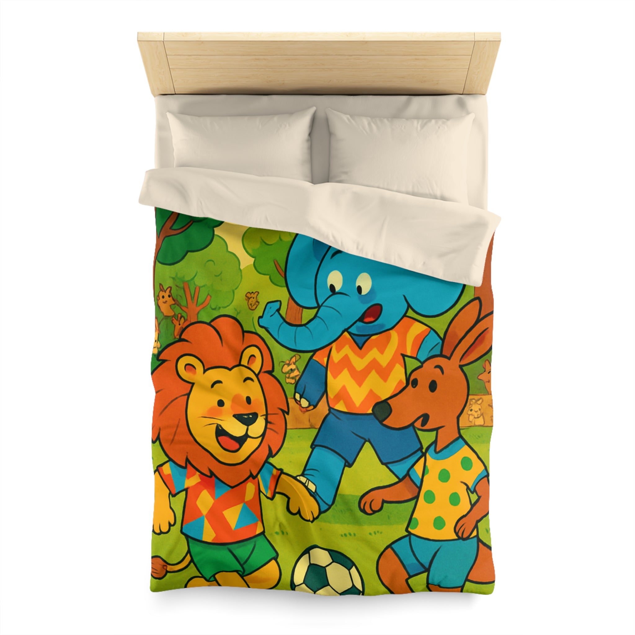 Housse de Couette Microfibre Motif Créatif Original Style Contemporain Chambre Élégante