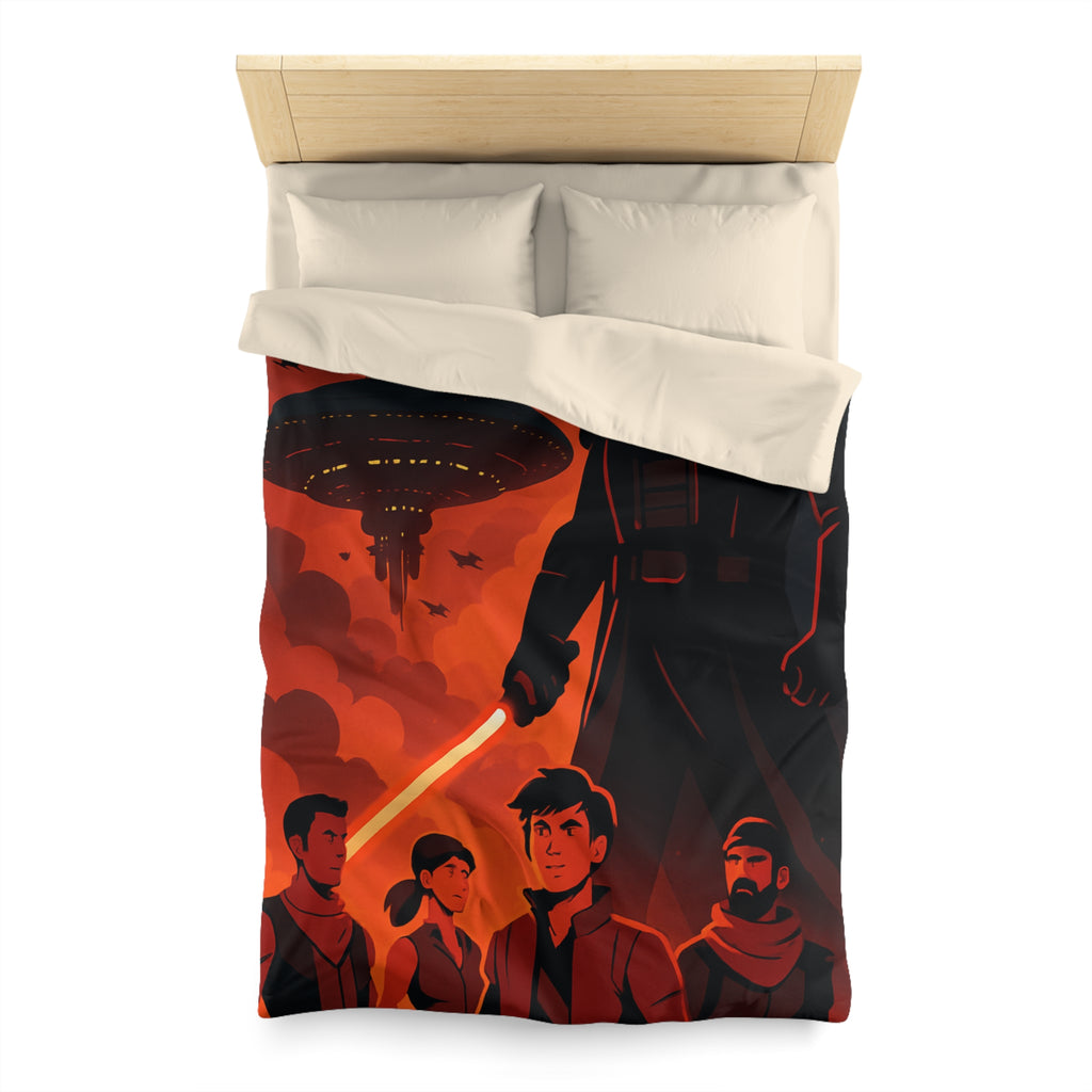 Housse de Couette Microfibre Motif Créatif Original Style Contemporain Chambre Élégante