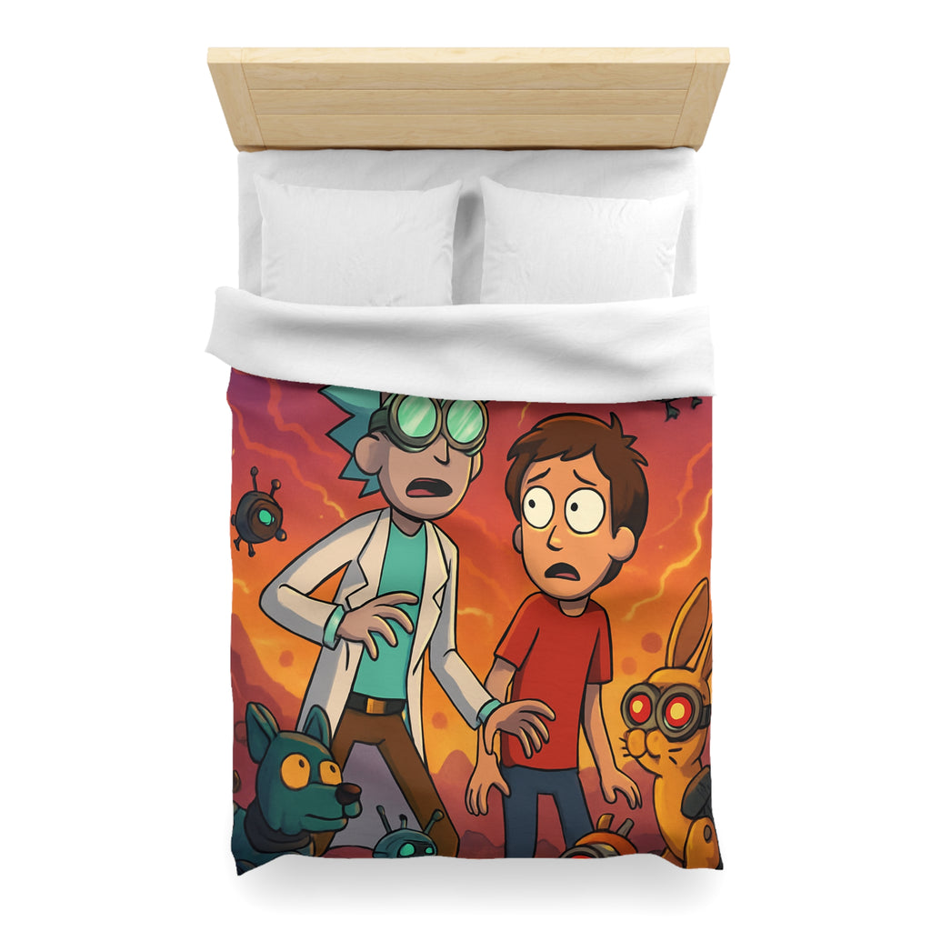 Housse de Couette Microfibre Motif Créatif Original Style Contemporain Chambre Élégante