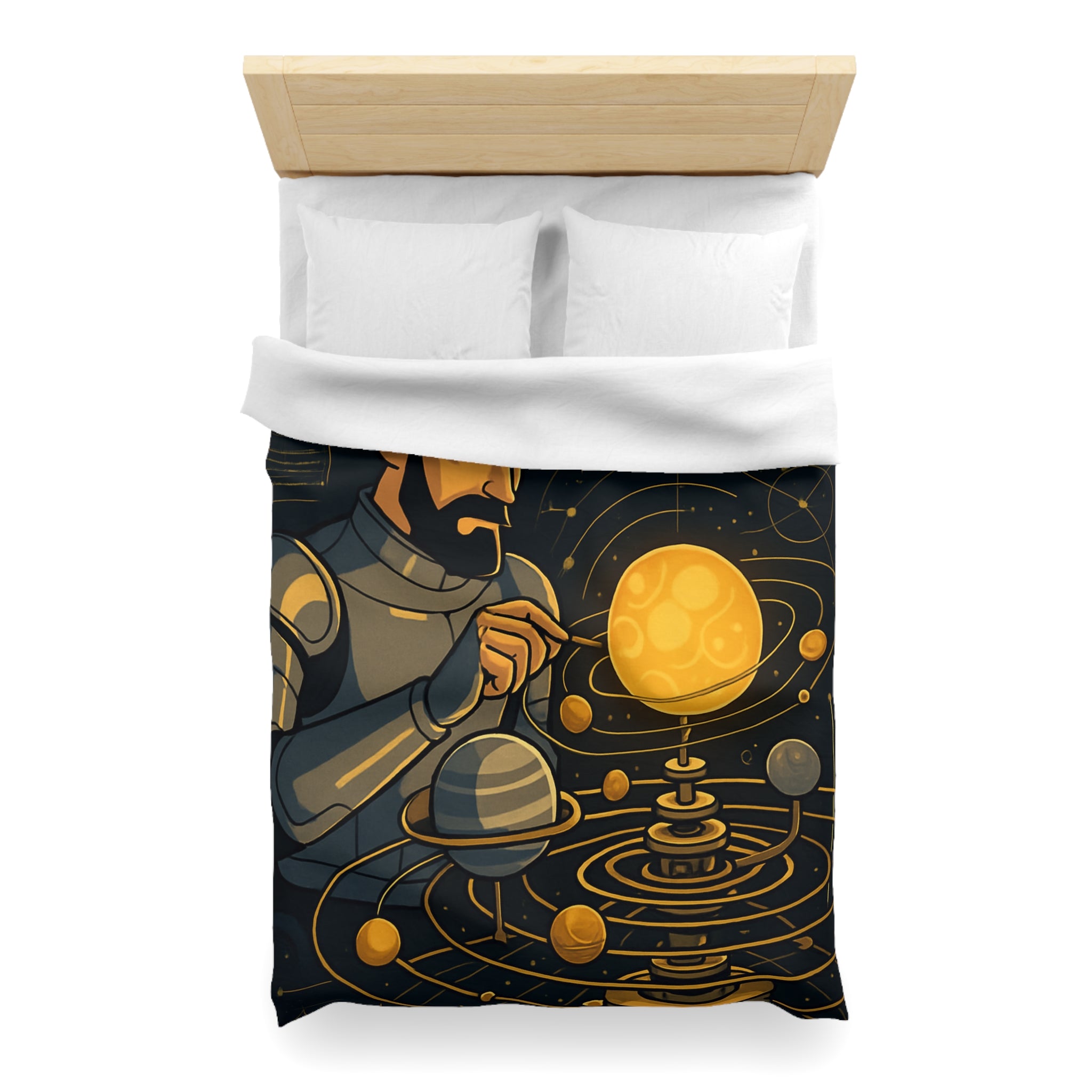 Housse de Couette Microfibre Illustration Unique Design Moderne Décoration Intérieure Raffinée