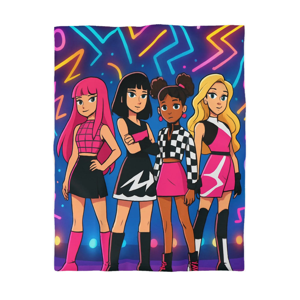 Housse de couette colorée avec un design moderne et des motifs géométriques éclatants