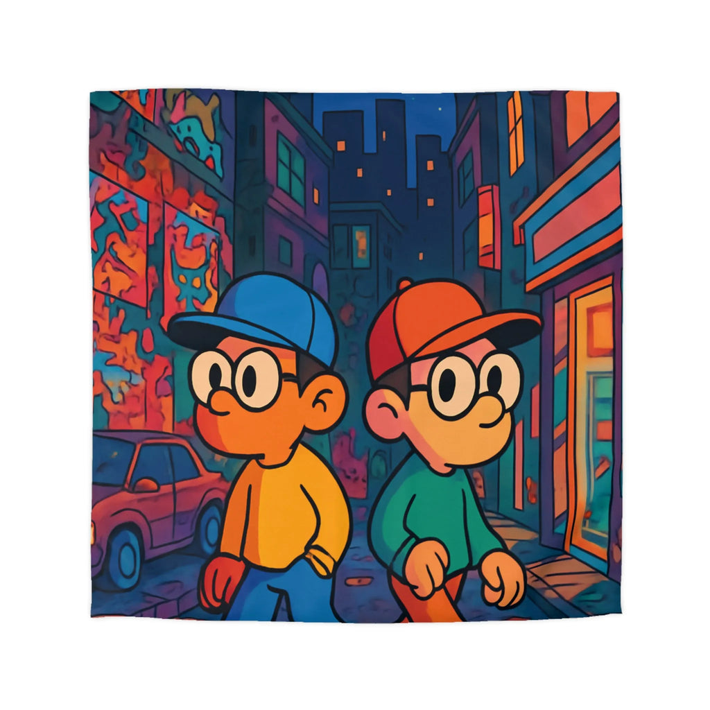 Double Touche Urbaine : Jeune Duo Coloré En Aventure Nocturne Pleine De Style