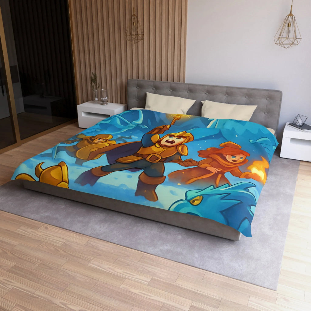 Housse de Couette Microfibre Art Graphique Contemporain Style Décoratif Chambre Tendance