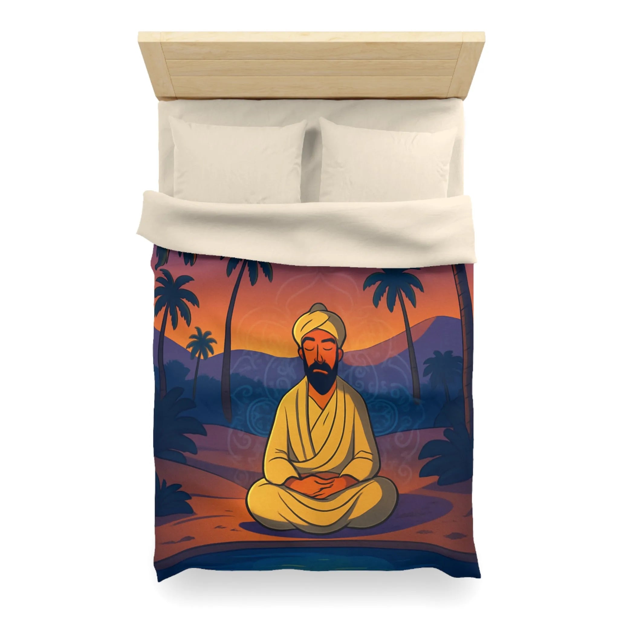 Housse de Couette Microfibre Art Graphique Contemporain Style Décoratif Chambre Tendance