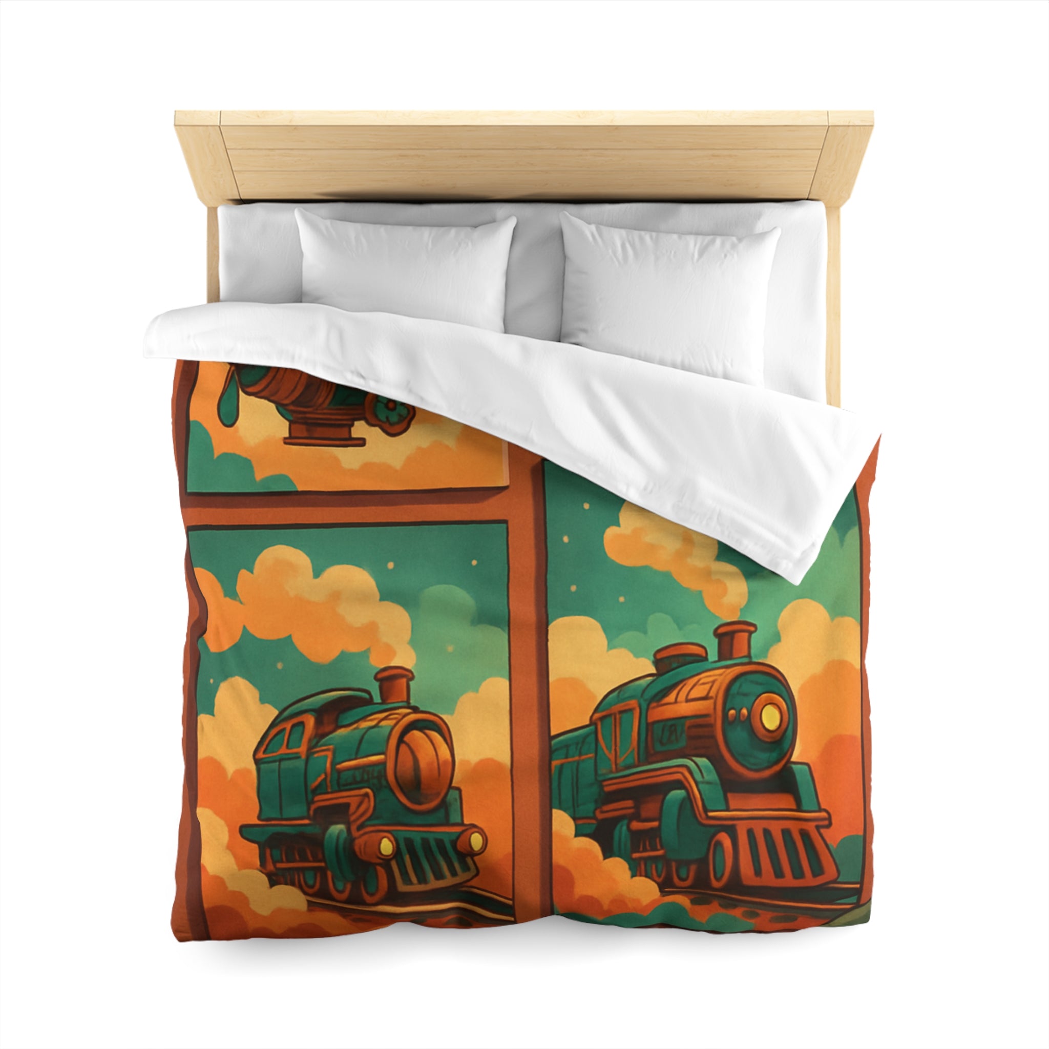 Housse de Couette Microfibre Design Artistique Moderne Décoration Chambre Confort Premium