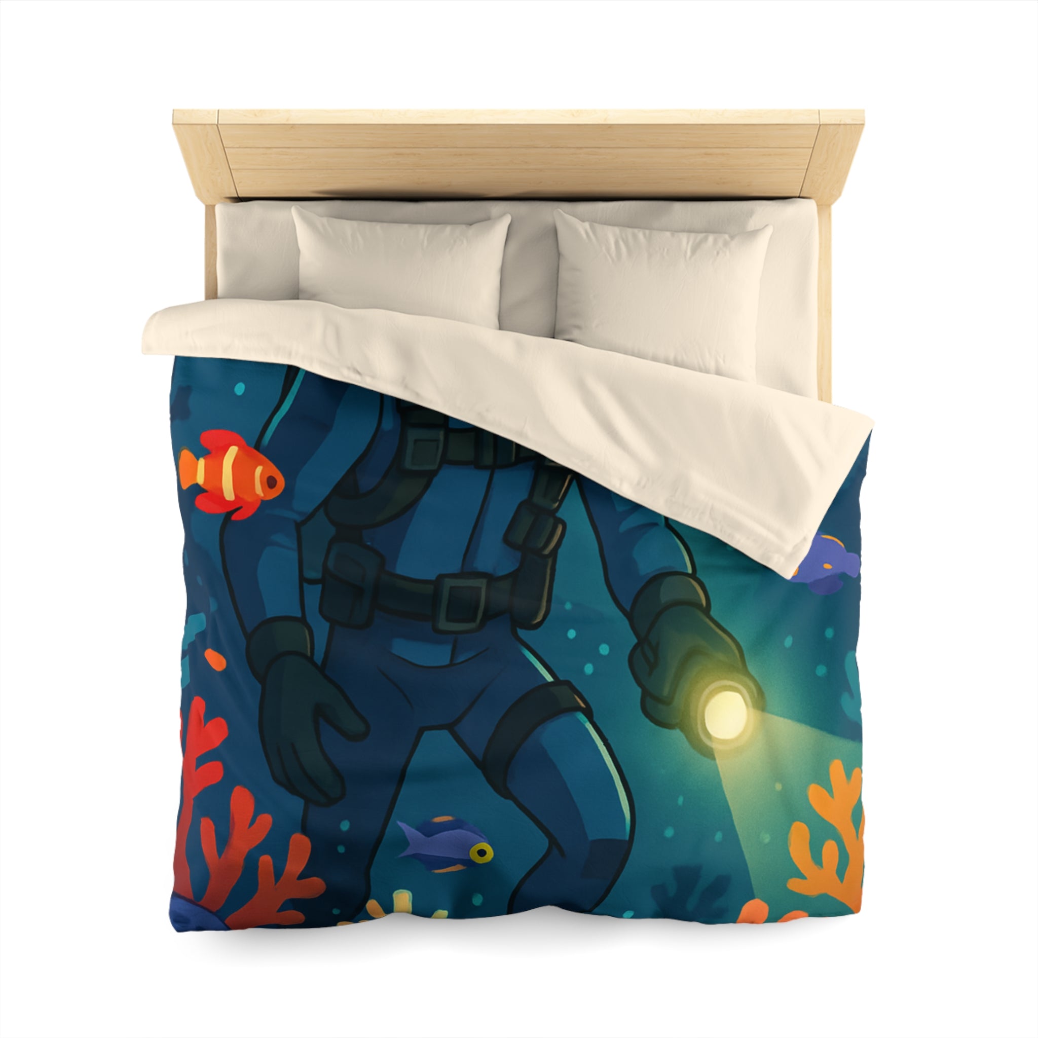 Housse de Couette Microfibre Design Artistique Moderne Décoration Chambre Confort Premium