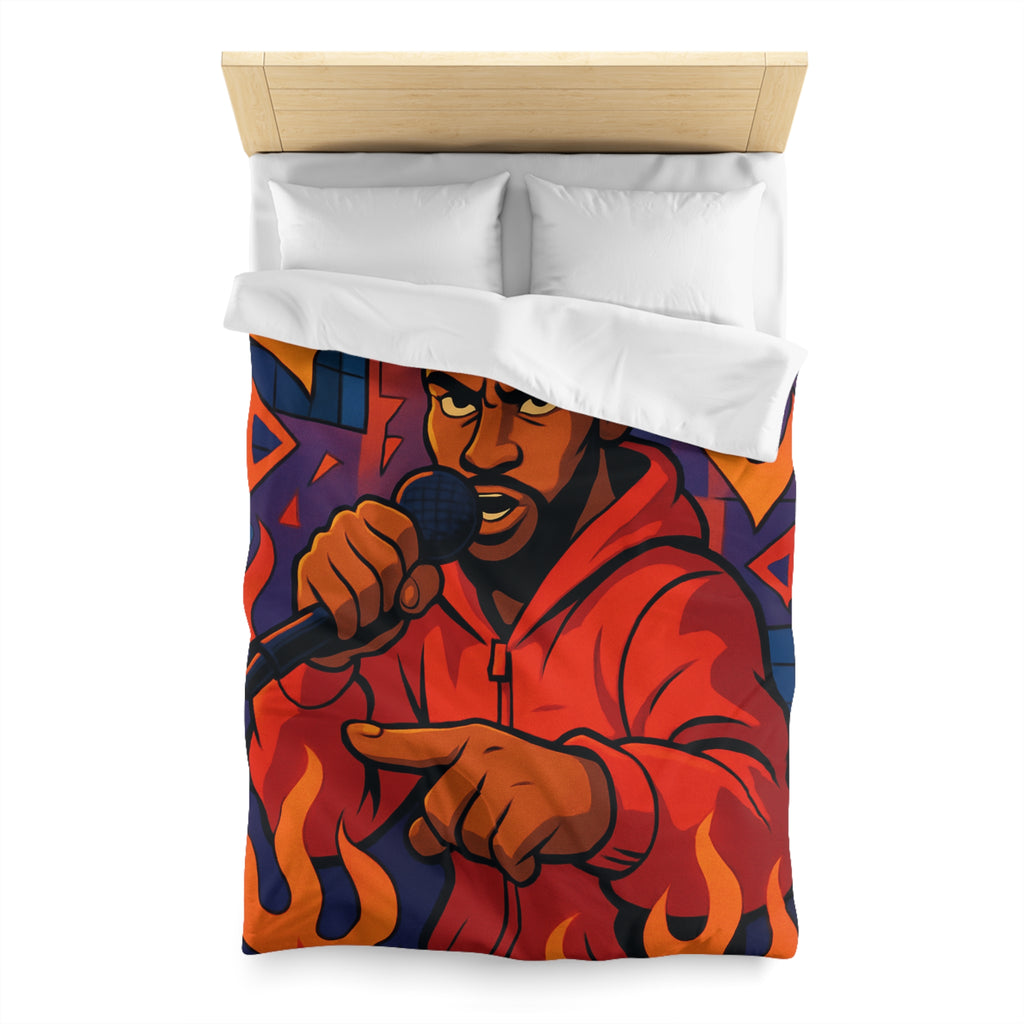 Housse de Couette Microfibre Motif Créatif Original Style Contemporain Chambre Élégante